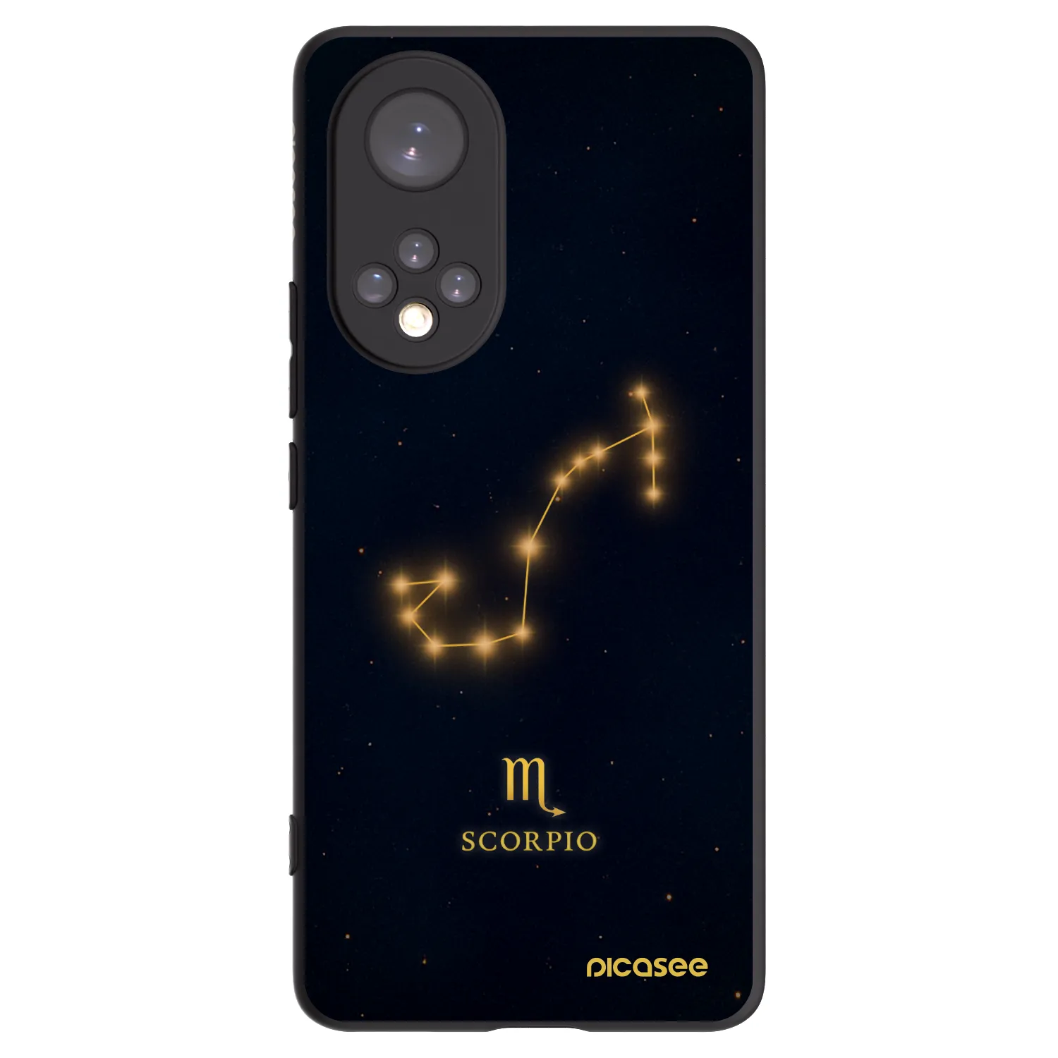 Picasee silikonowe czarne etui na Honor 50 5G - SCORPIO