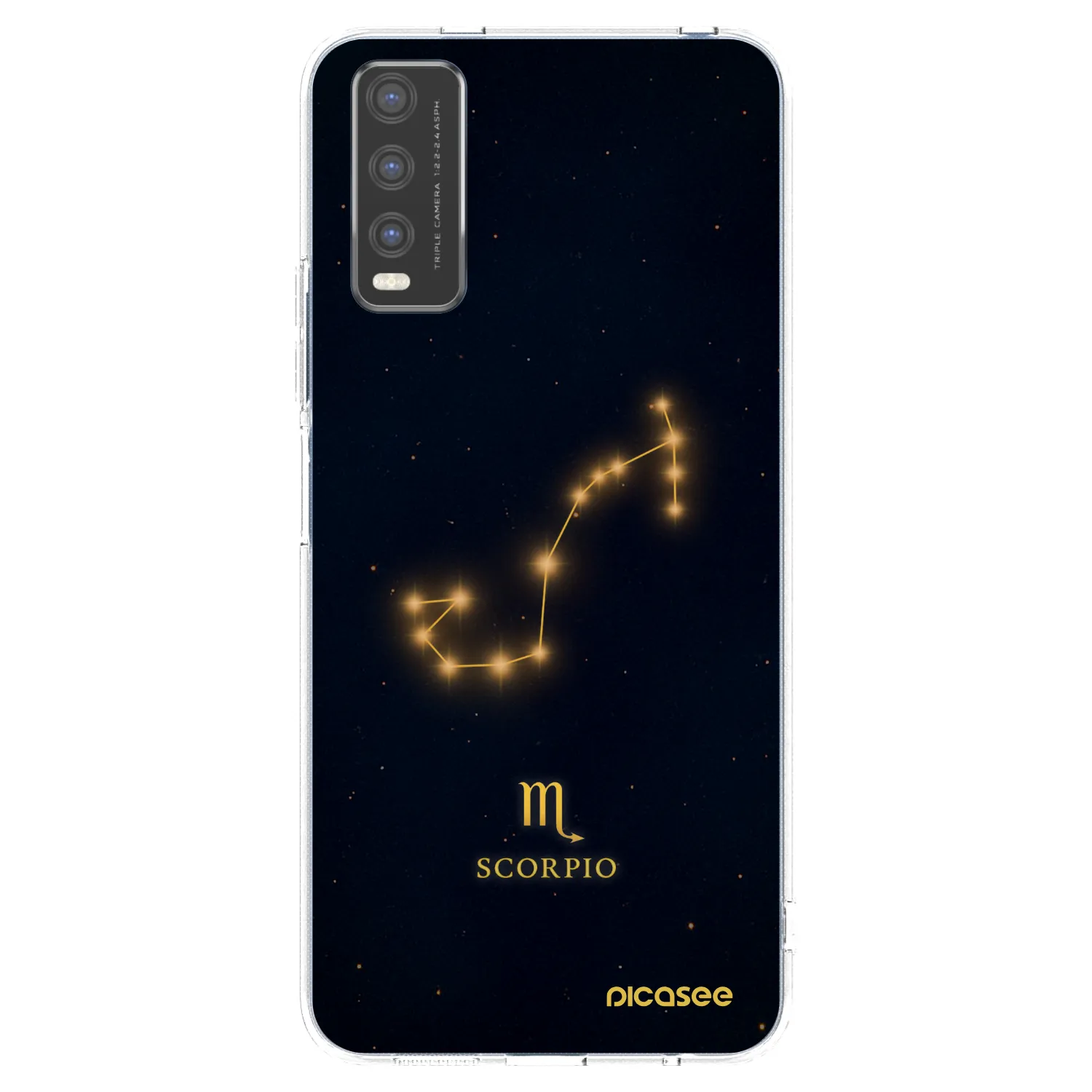 Picasee silikonowe przeźroczyste etui na Vivo Y20s - SCORPIO