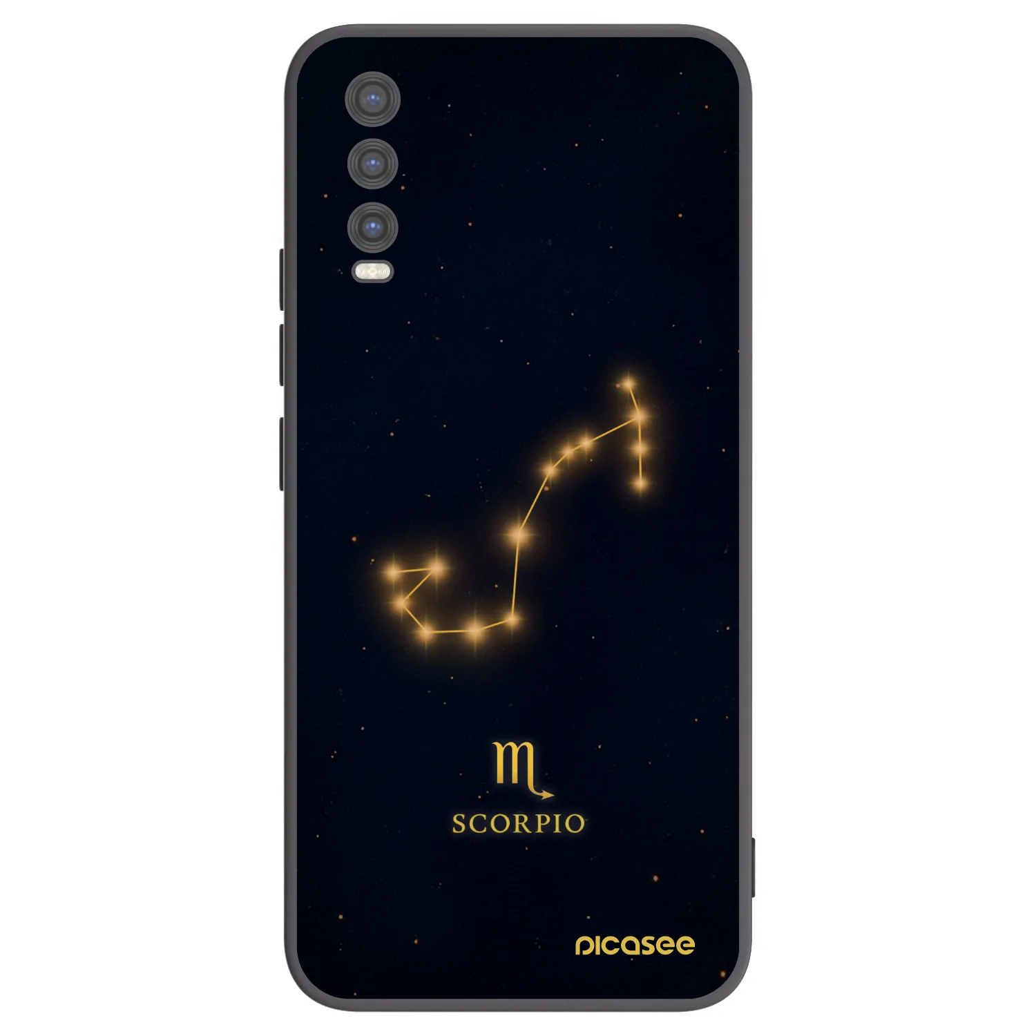 Picasee silikonowe czarne etui na Vivo Y20s - SCORPIO