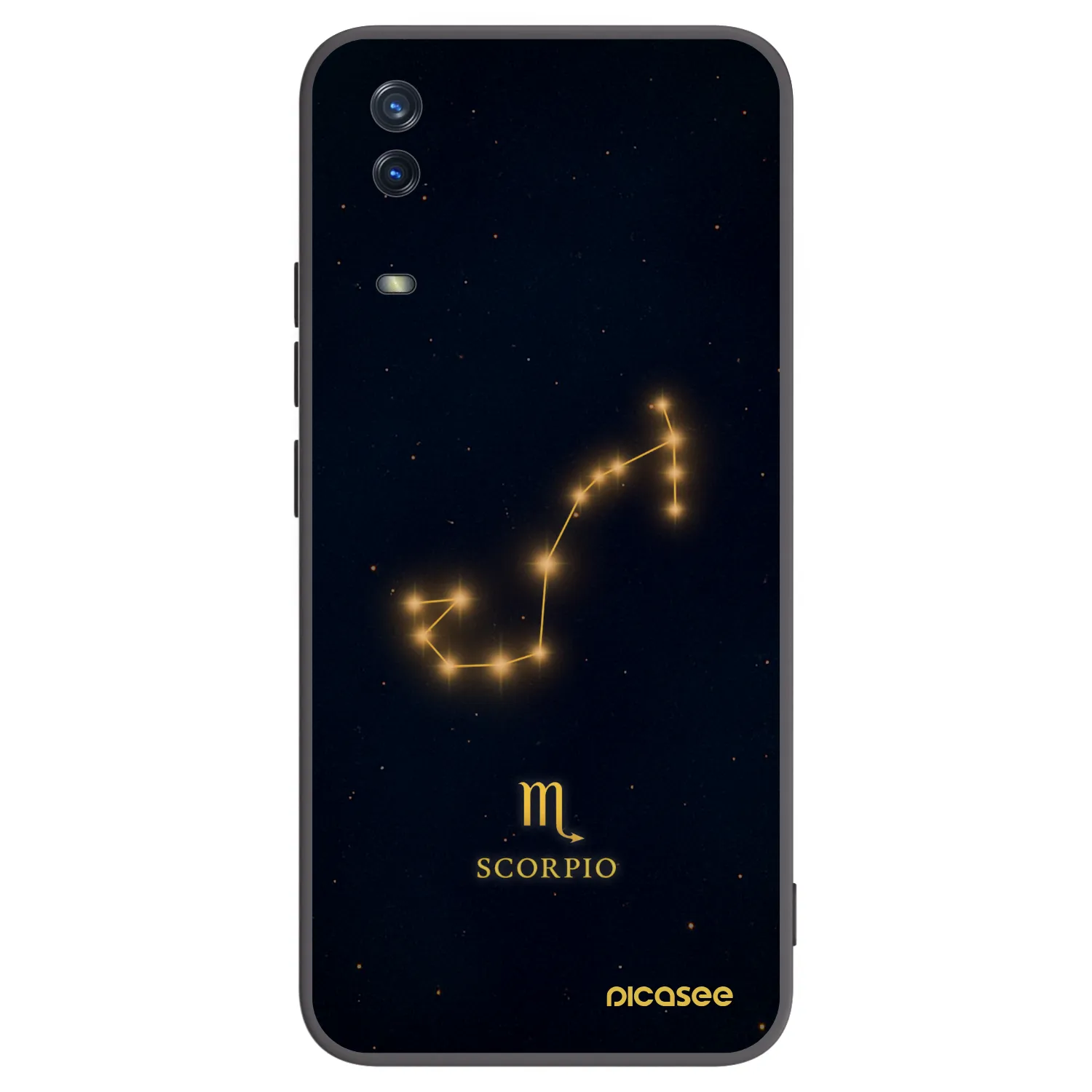 Picasee silikonowe czarne etui na Vivo Y11s - SCORPIO