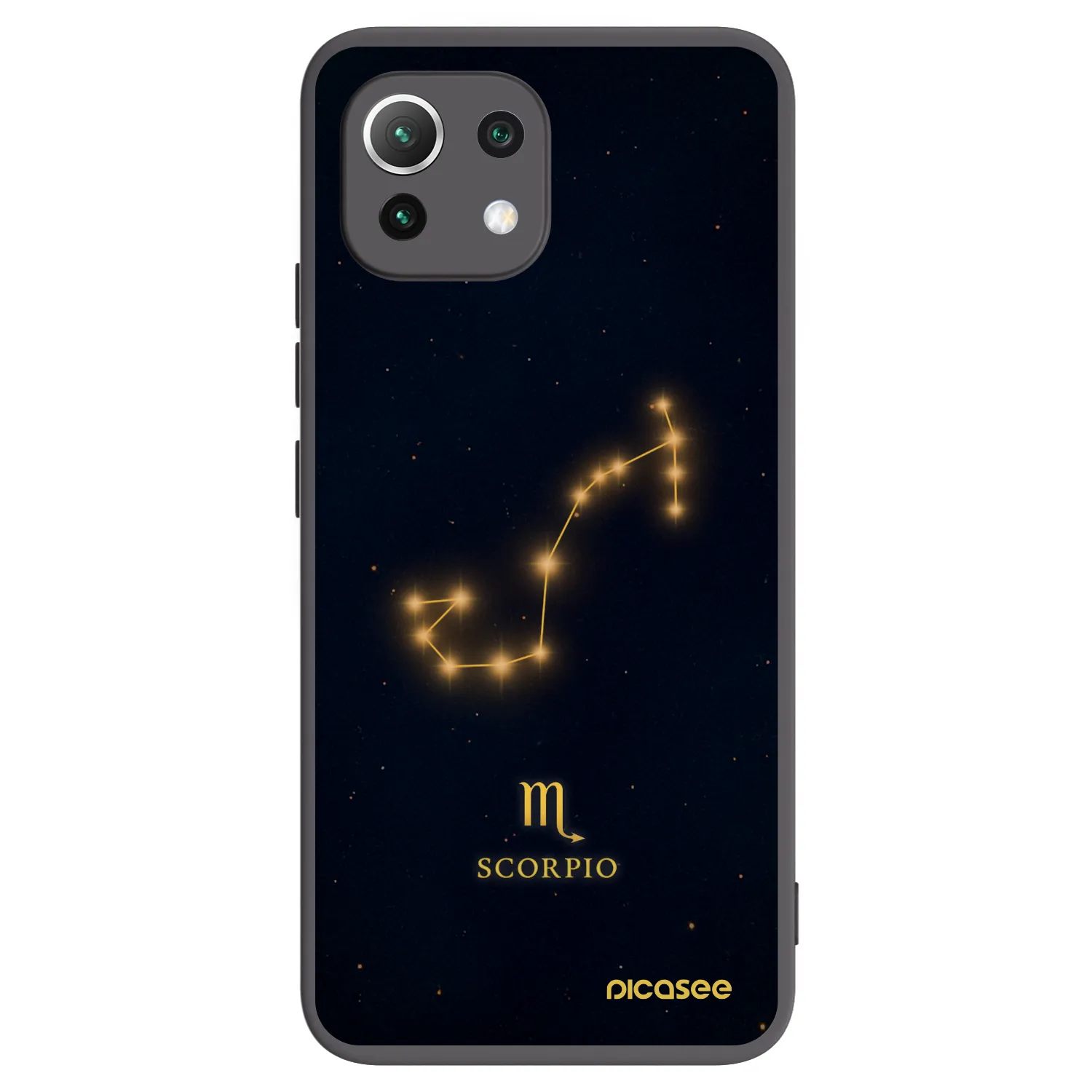 Picasee silikonowe czarne etui na Xiaomi 11 Lite 5G NE - SCORPIO