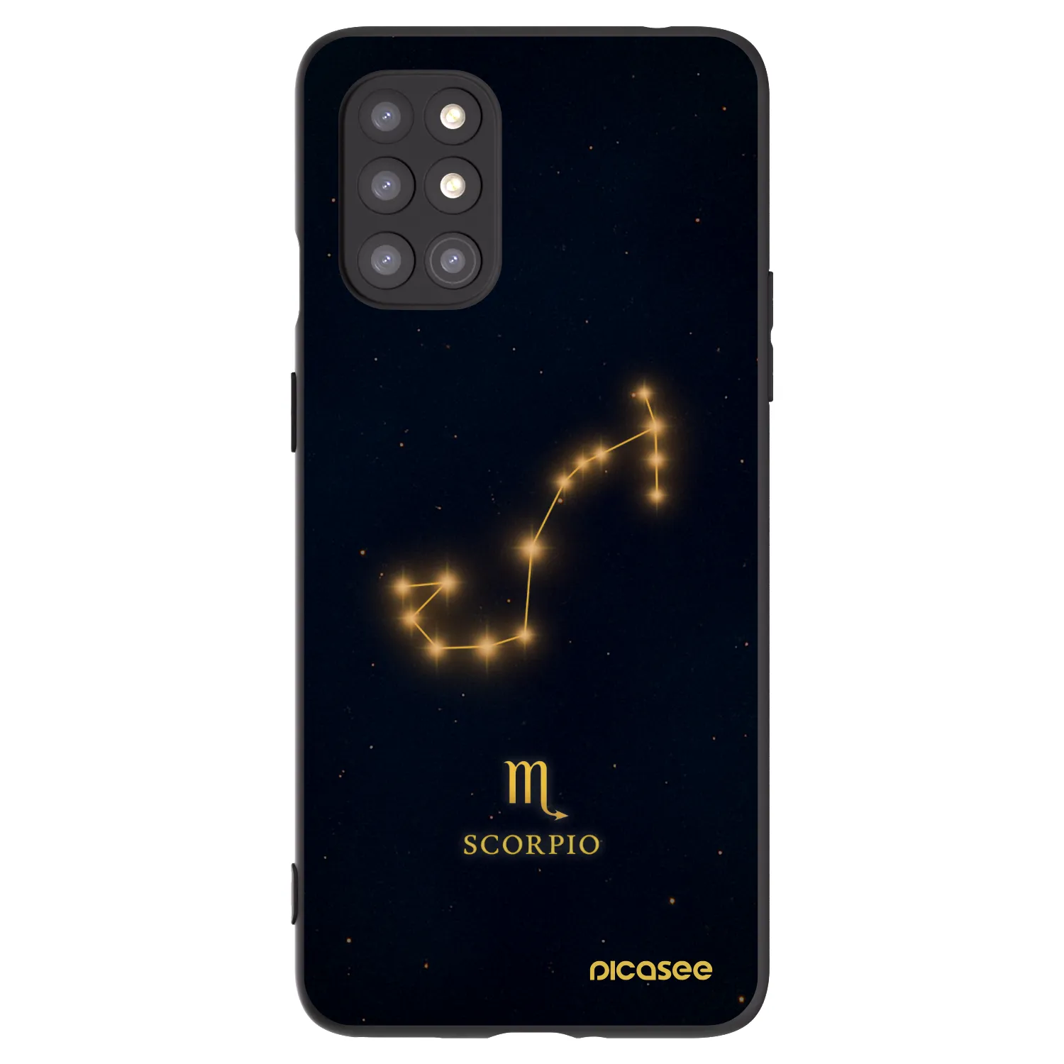 Picasee silikonowe czarne etui na OnePlus 8T - SCORPIO