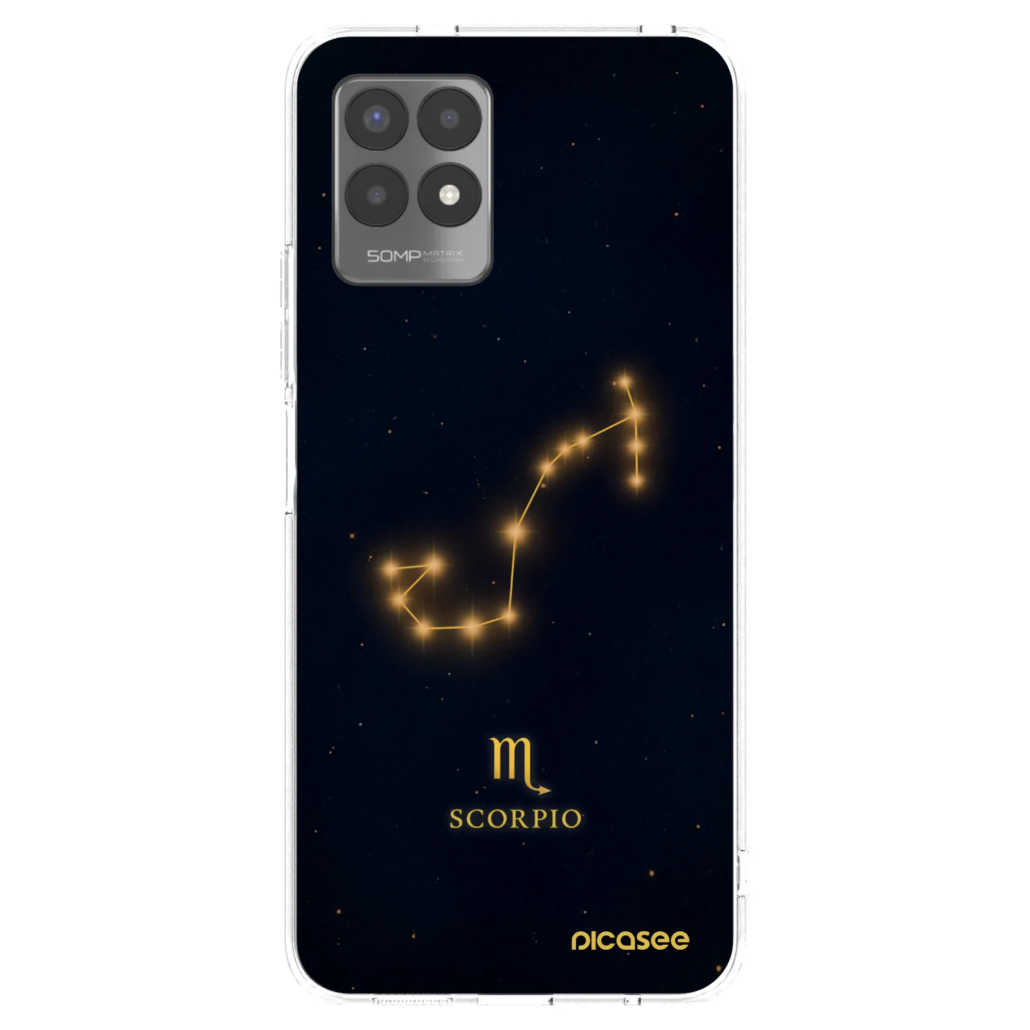 Picasee silikonowe przeźroczyste etui na Realme 8i - SCORPIO