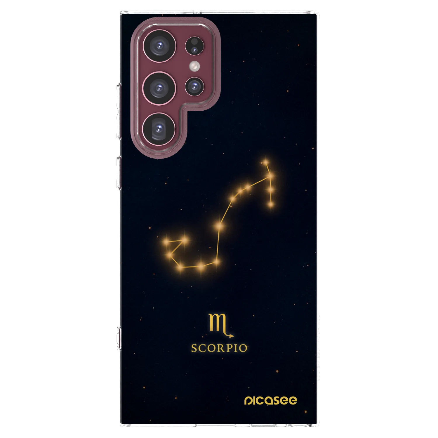 Picasee silikonowe przeźroczyste etui na Samsung Galaxy S22 Ultra 5G - SCORPIO