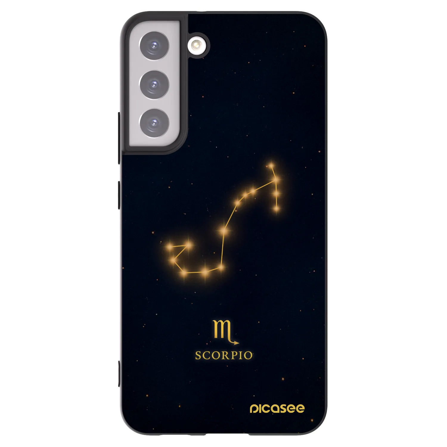 Picasee silikonowe czarne etui na Samsung Galaxy S22+ 5G - SCORPIO
