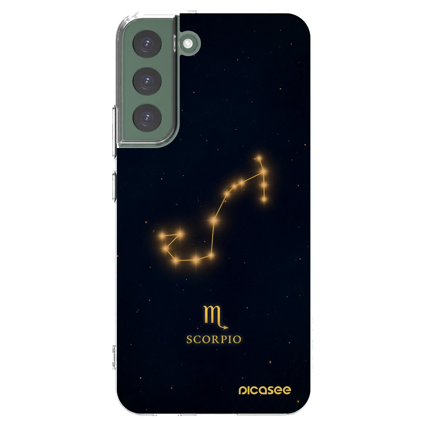 Picasee silikonowe przeźroczyste etui na Samsung Galaxy S22+ 5G - SCORPIO