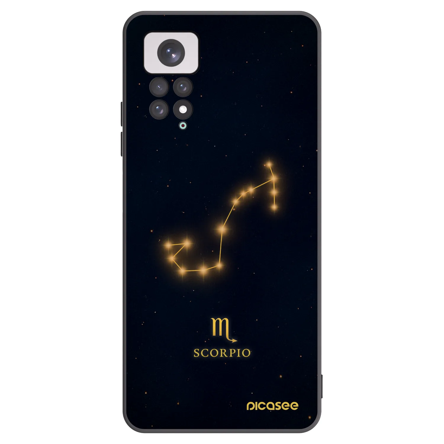 Picasee silikonowe czarne etui na Xiaomi Redmi Note 11 - SCORPIO