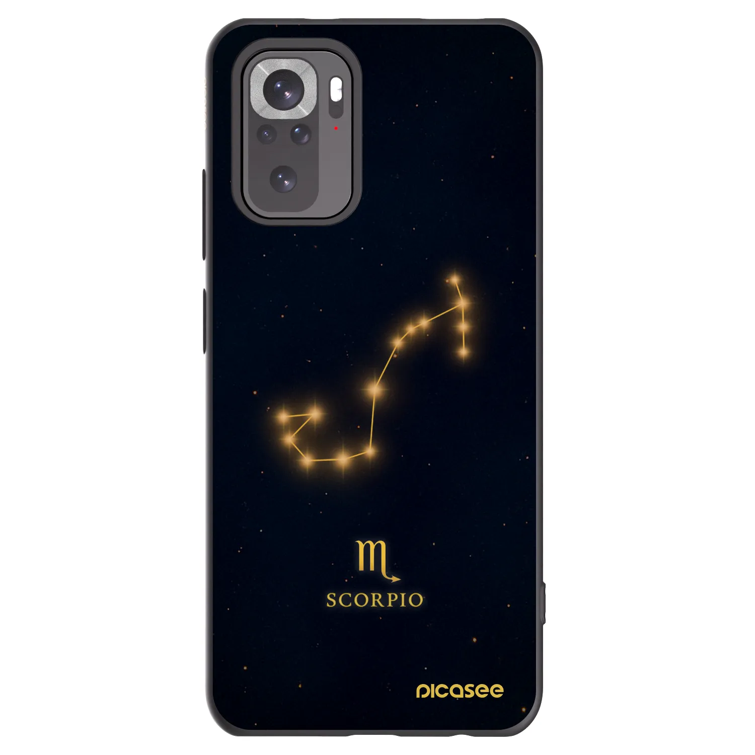 Picasee silikonowe czarne etui na Xiaomi Redmi Note 11S 4G - SCORPIO