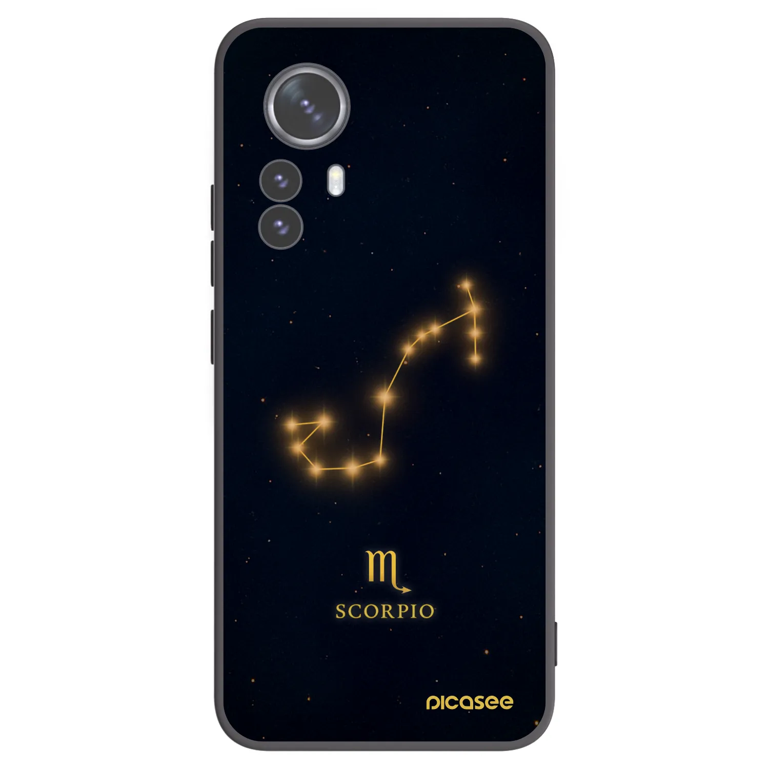 Picasee silikonowe czarne etui na Xiaomi 12 Pro - SCORPIO
