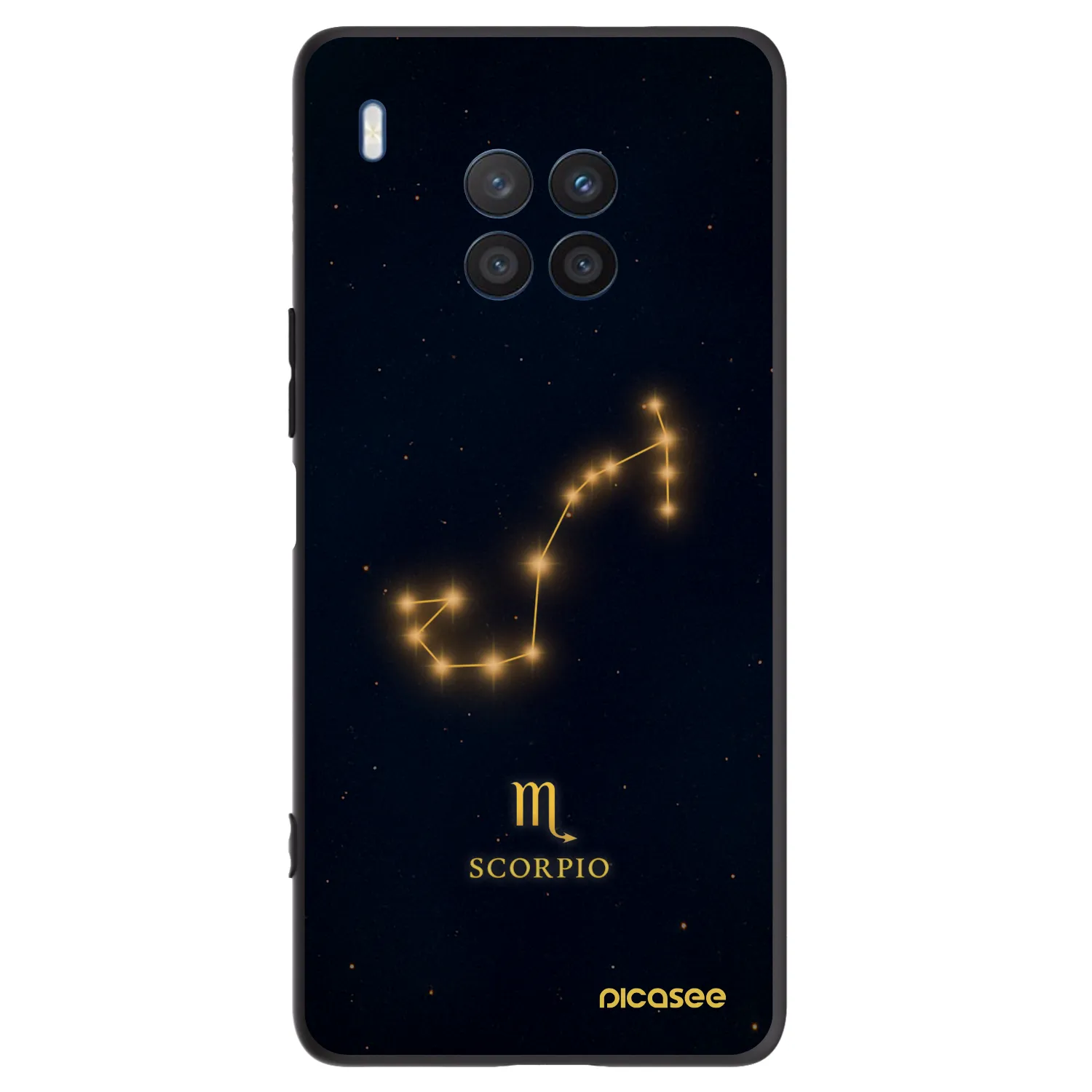 Picasee silikonowe czarne etui na Honor 50 Lite - SCORPIO