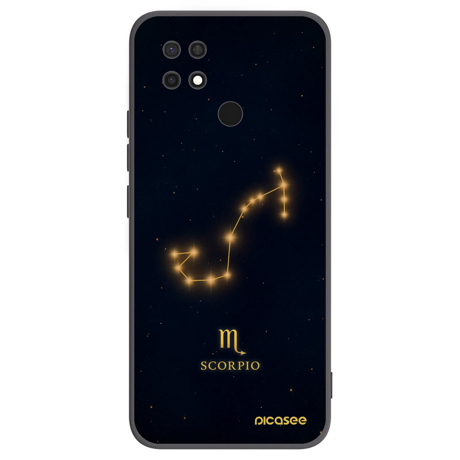 Picasee silikonowe czarne etui na Xiaomi Redmi 10C - SCORPIO