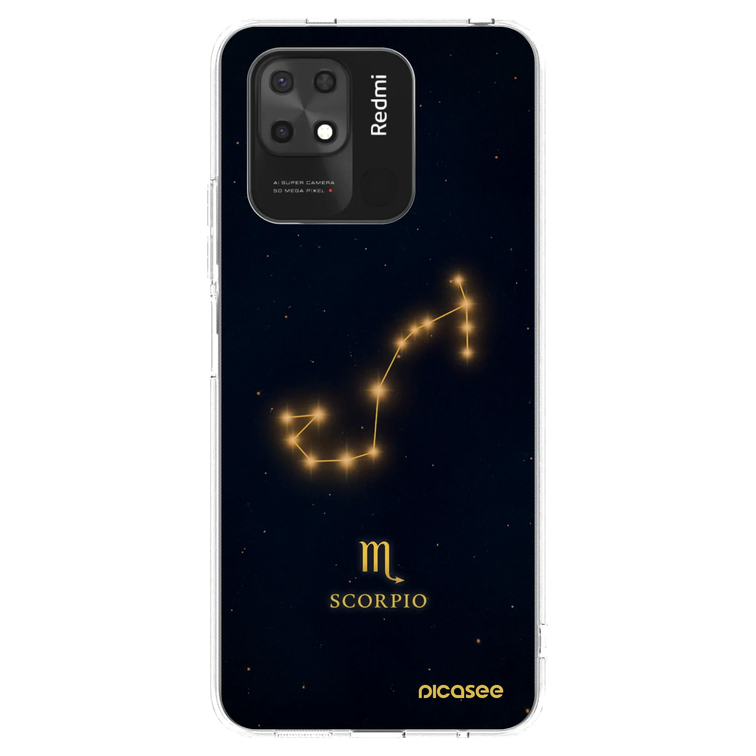 Picasee silikonowe przeźroczyste etui na Xiaomi Redmi 10C - SCORPIO