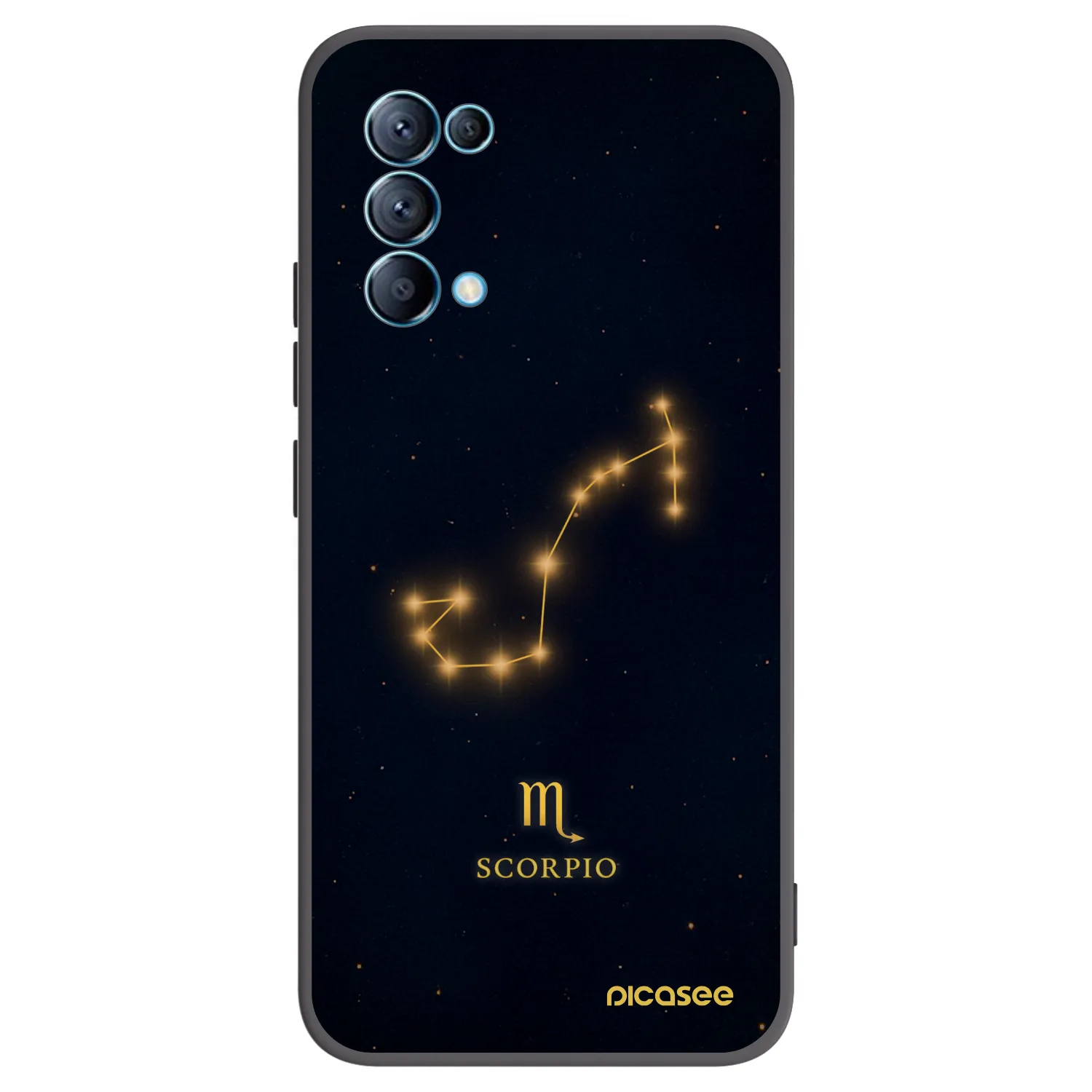 Picasee silikonowe czarne etui na OPPO Reno 5 5G - SCORPIO