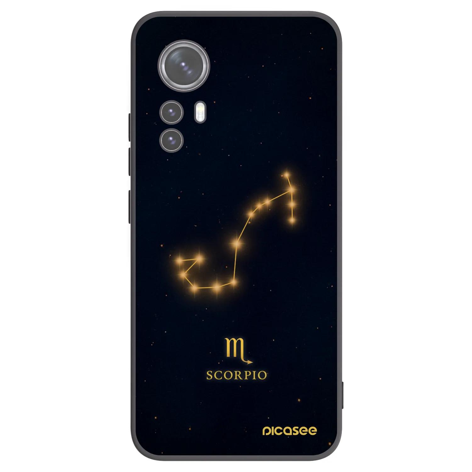 Picasee silikonowe czarne etui na Xiaomi 12X - SCORPIO