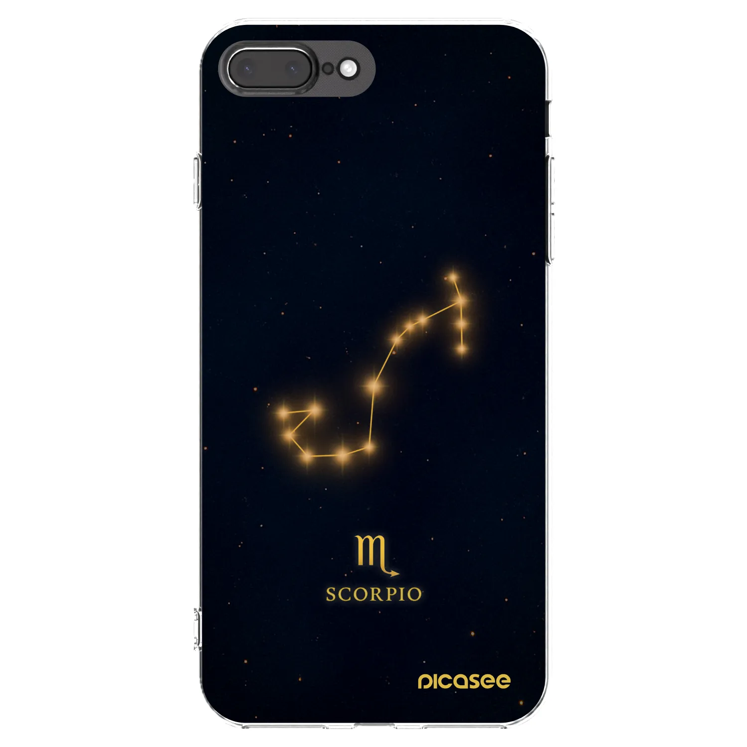 Picasee silikonowe przeźroczyste etui na Apple iPhone 8 Plus - SCORPIO