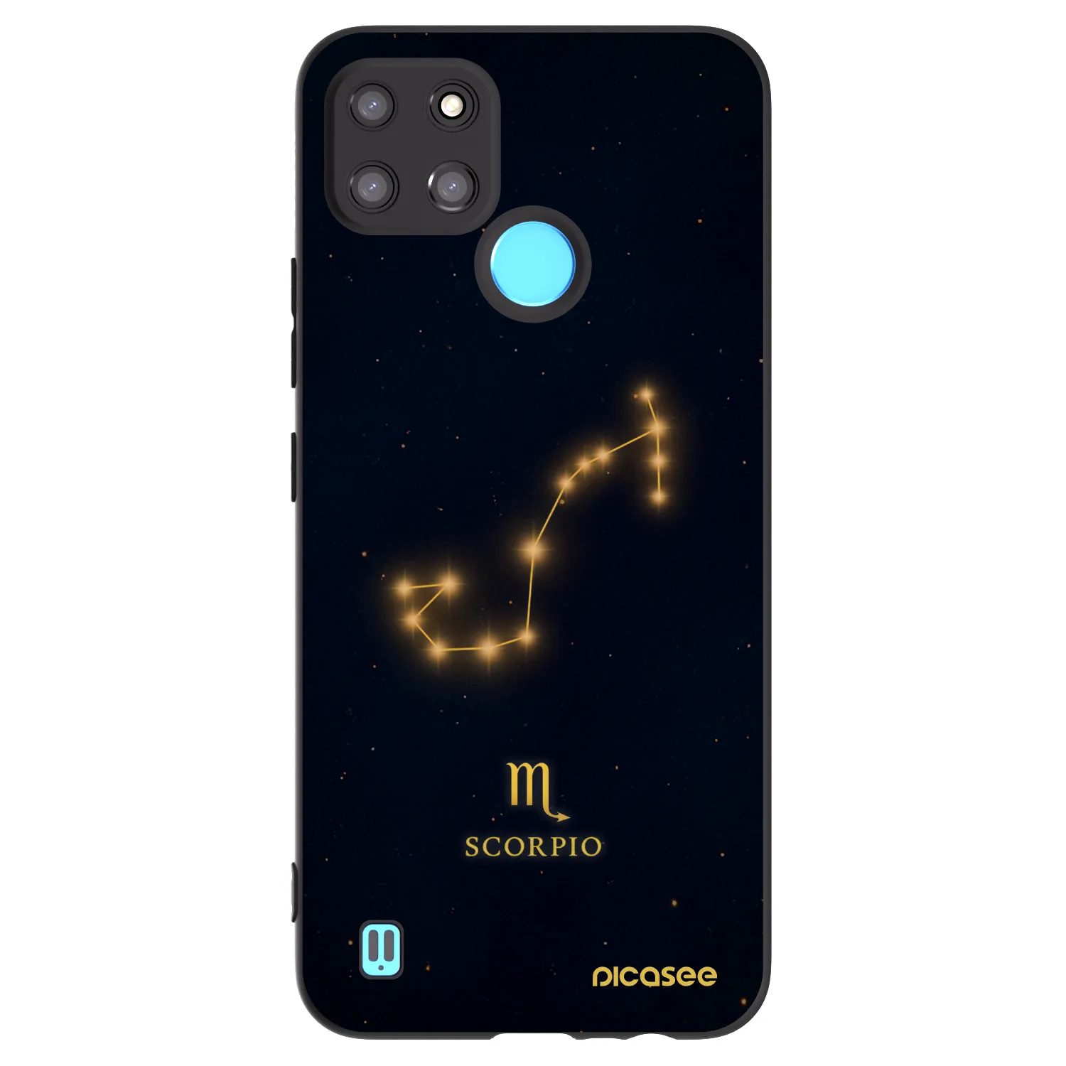 Picasee silikonowe czarne etui na Realme C21Y - SCORPIO