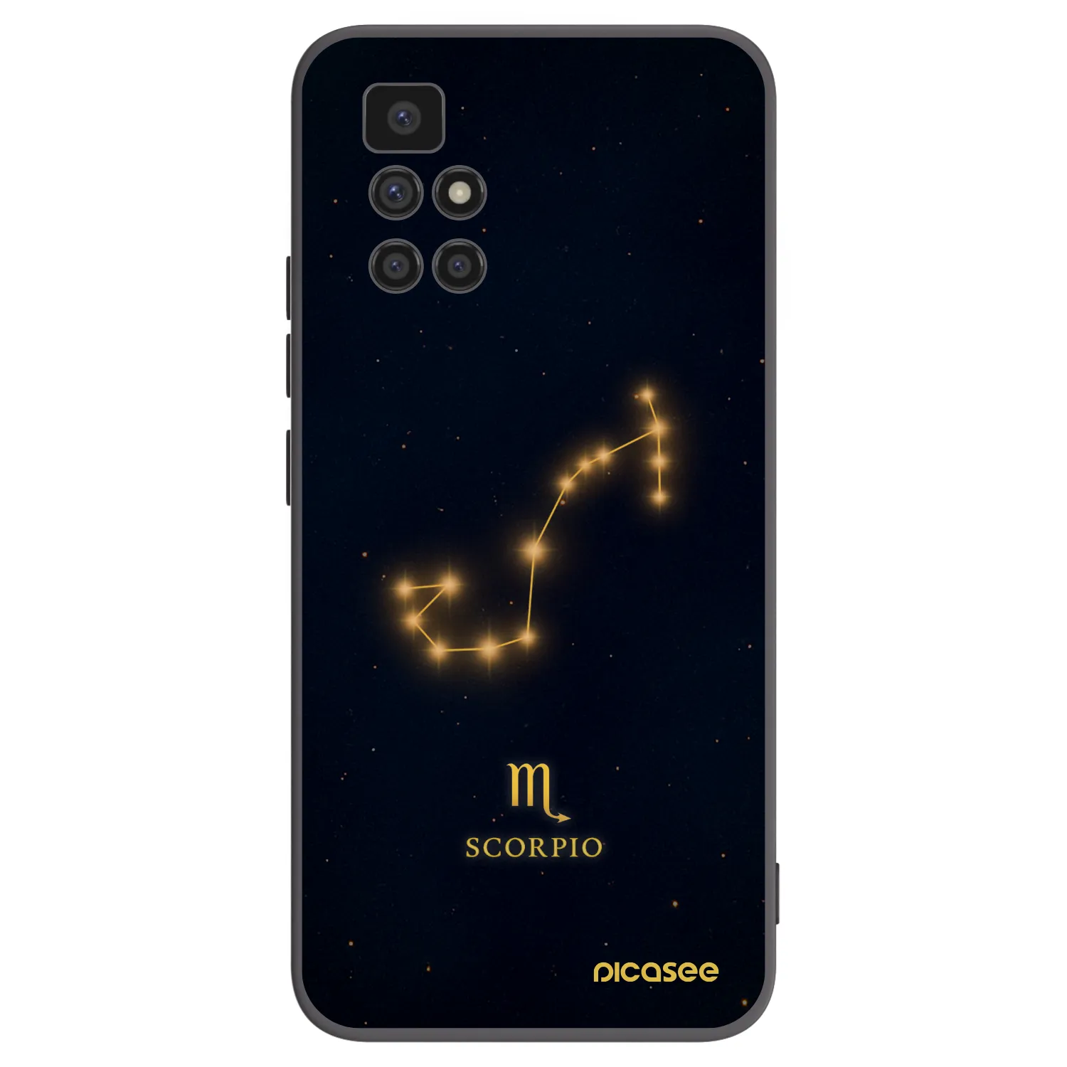 Picasee silikonowe czarne etui na Xiaomi Redmi 10 (2022) - SCORPIO