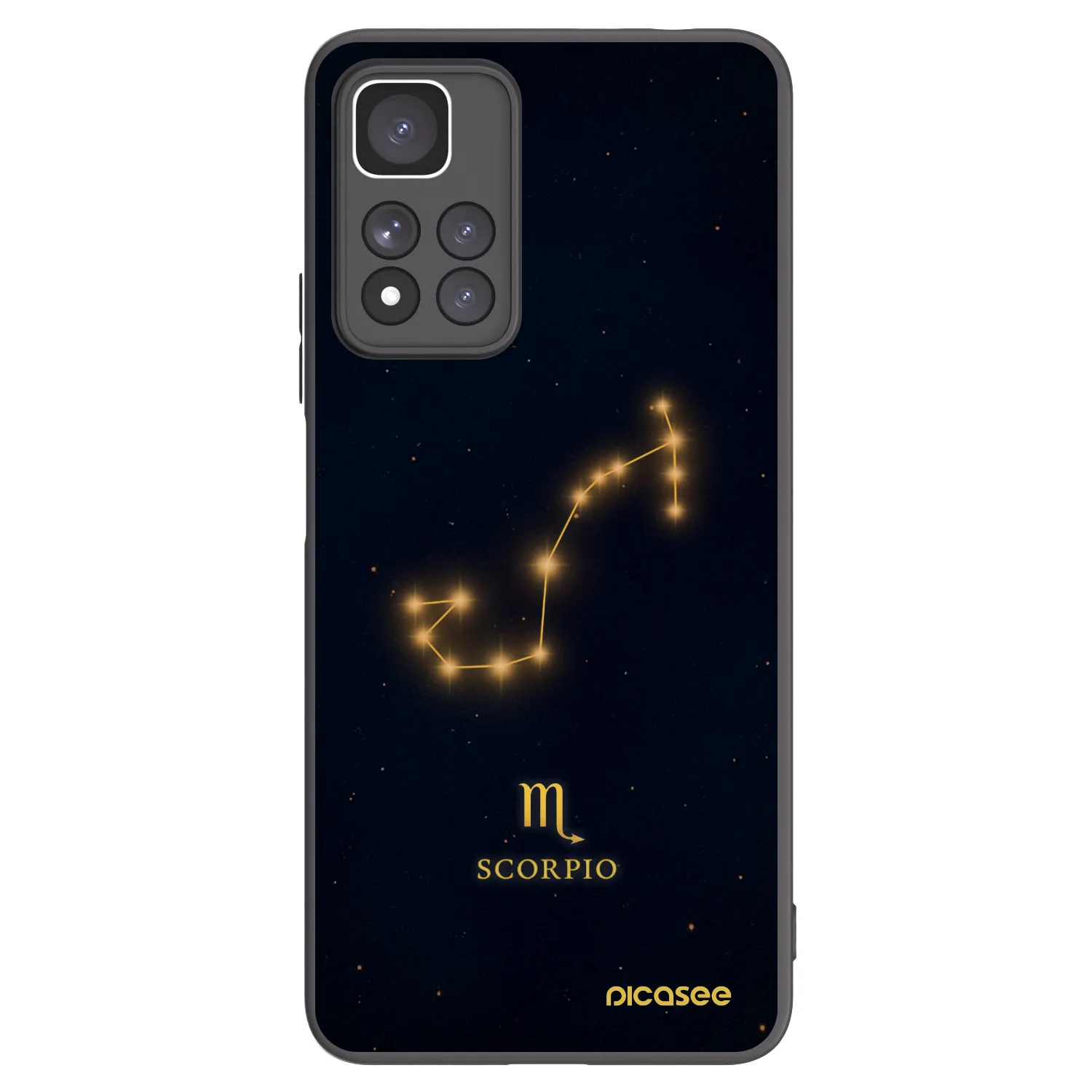 Picasee silikonowe czarne etui na Xiaomi Redmi Note 11 Pro+ 5G - SCORPIO