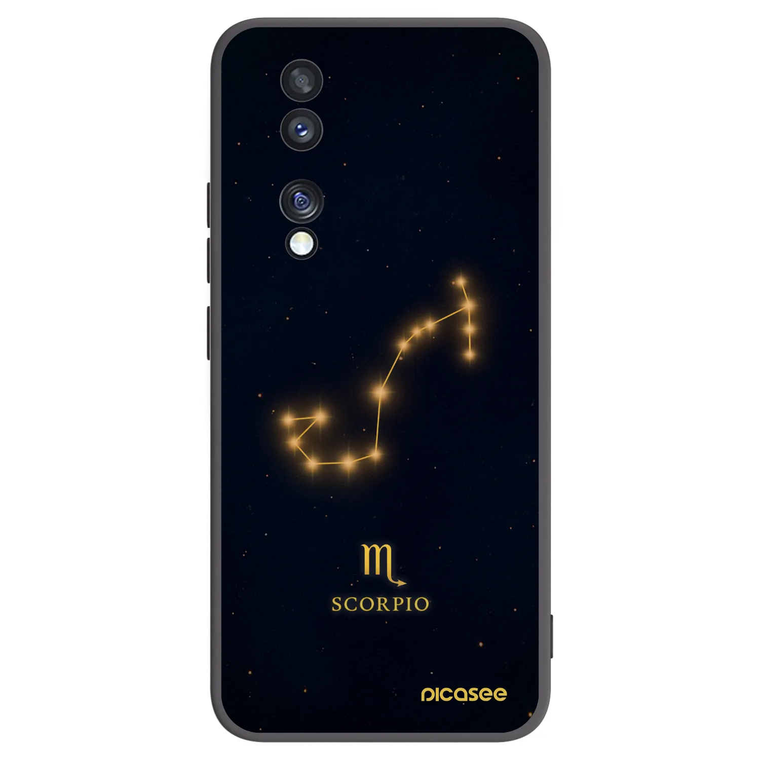 Picasee silikonowe czarne etui na Honor 70 - SCORPIO