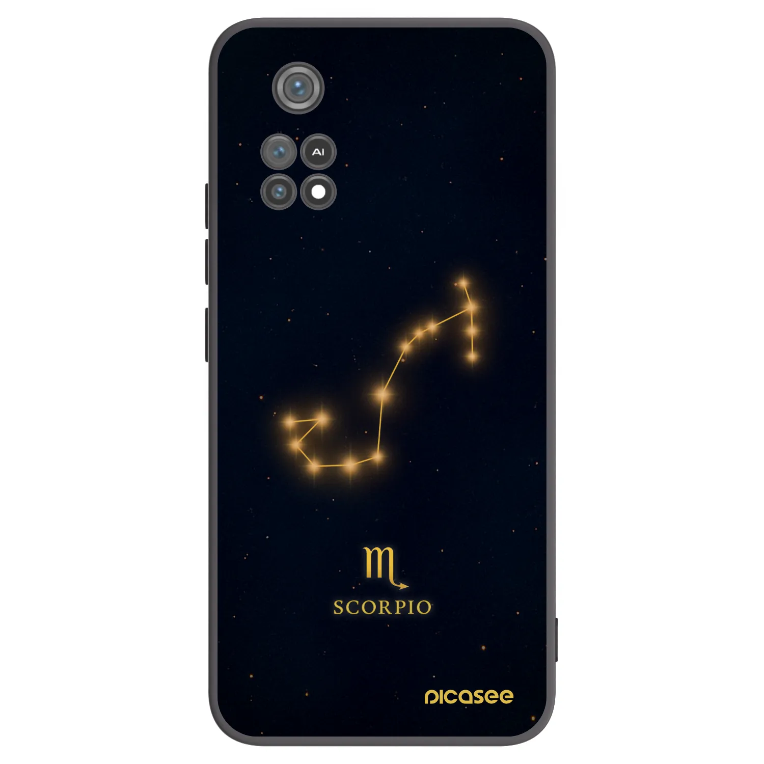 Picasee silikonowe czarne etui na Xiaomi Poco M4 Pro - SCORPIO