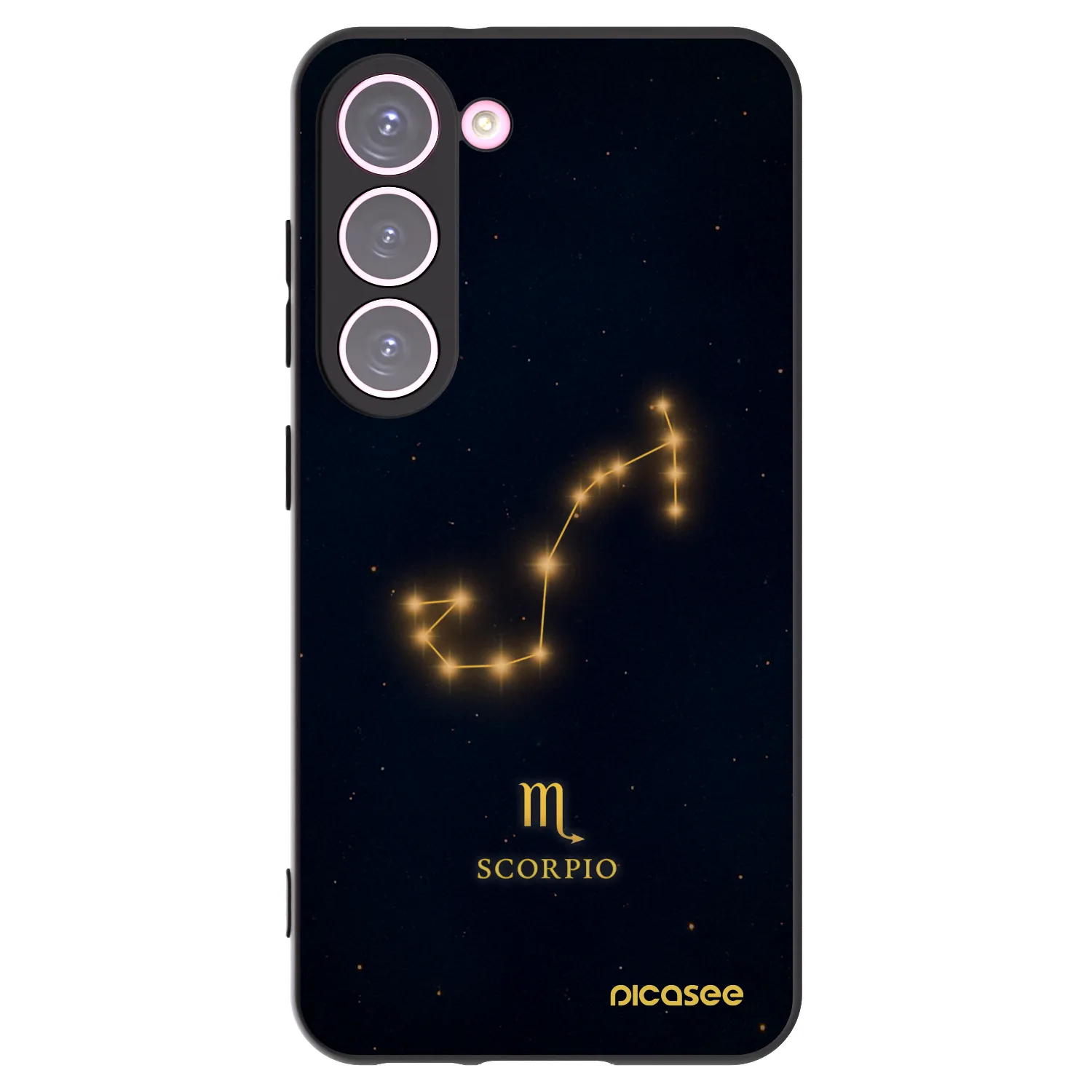 Picasee silikonowe czarne etui na Samsung Galaxy S23 5G - SCORPIO