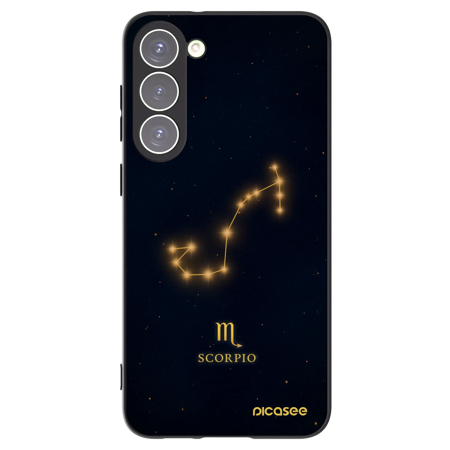 Picasee silikonowe czarne etui na Samsung Galaxy S23+ 5G - SCORPIO