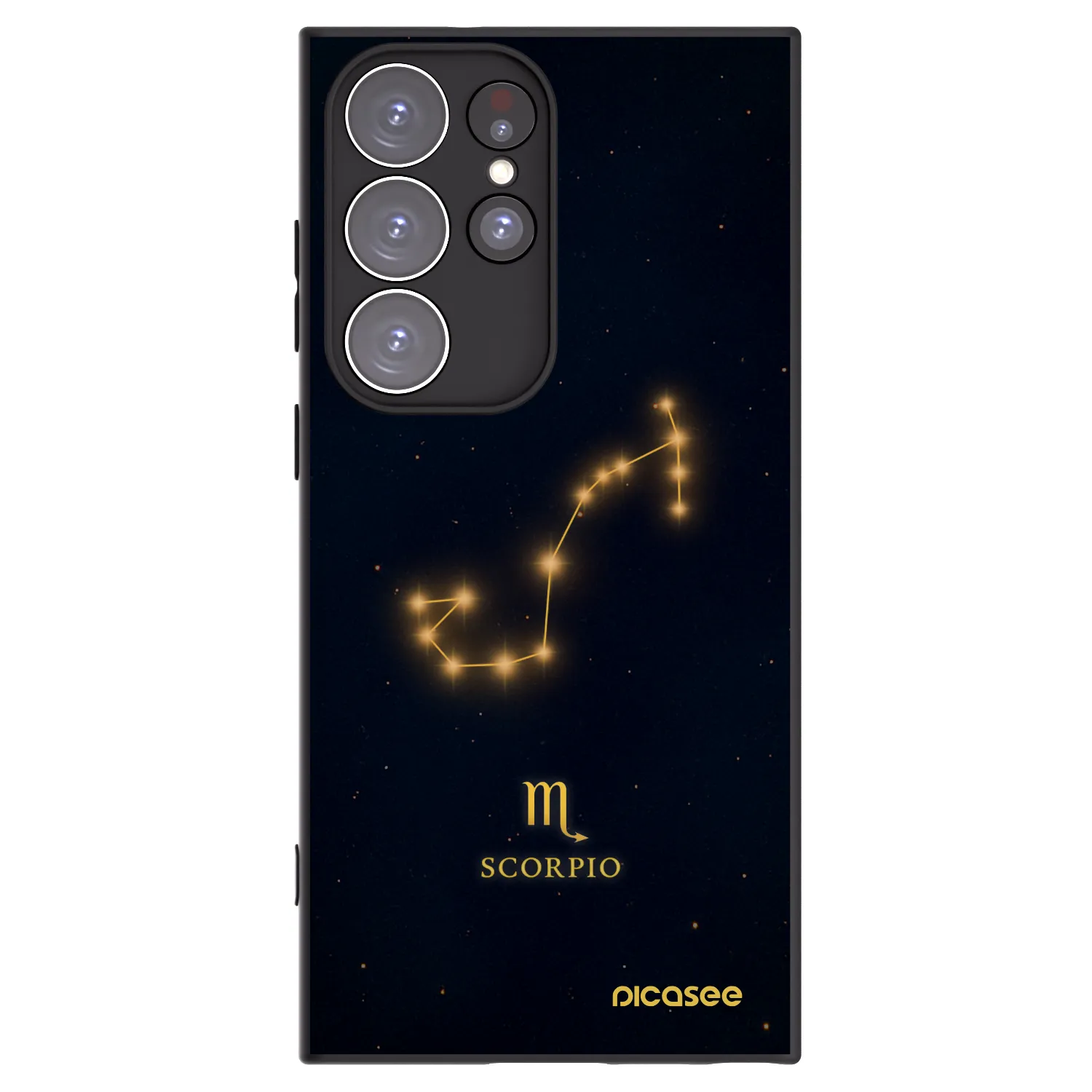 Picasee silikonowe czarne etui na Samsung Galaxy S23 Ultra 5G - SCORPIO