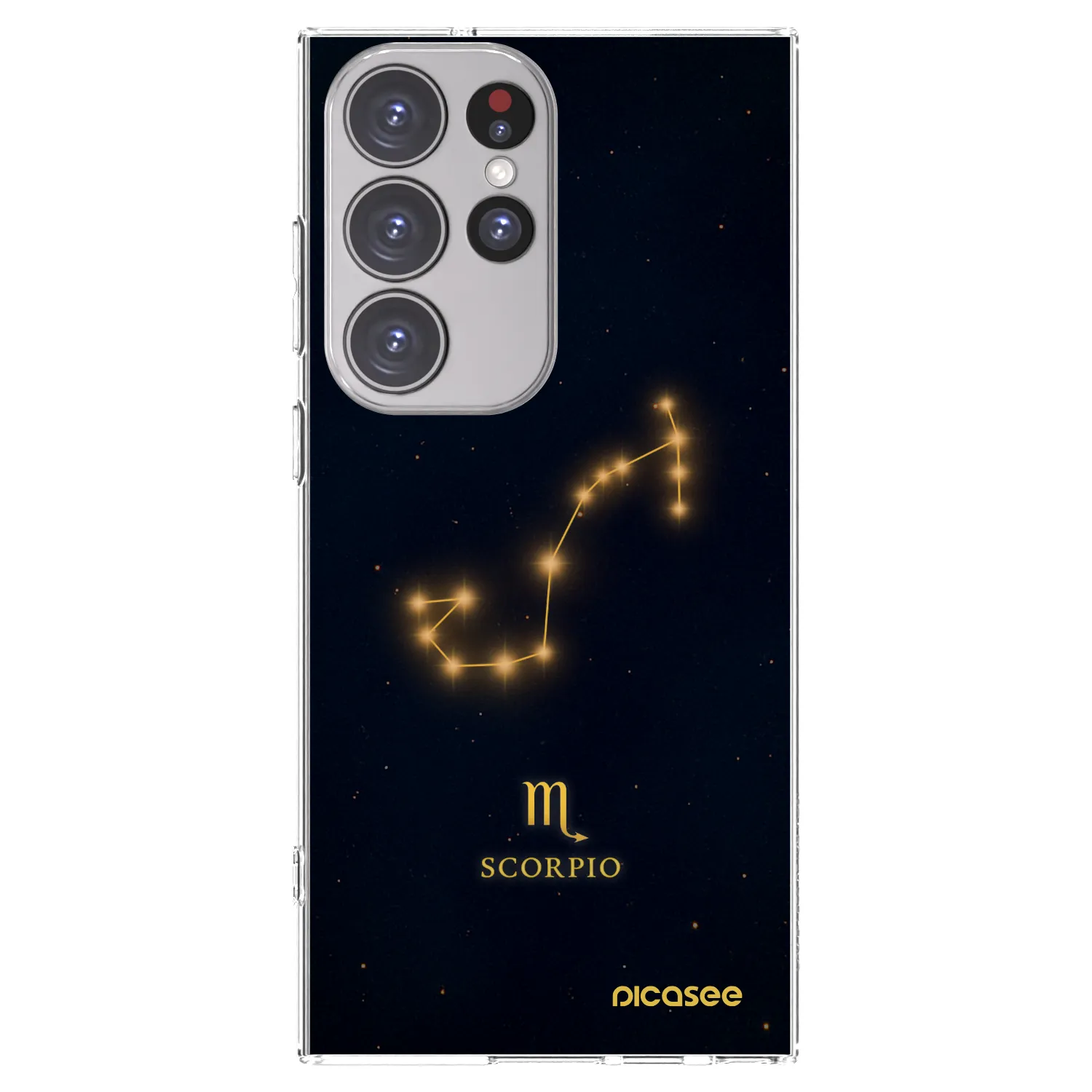 Picasee silikonowe przeźroczyste etui na Samsung Galaxy S23 Ultra 5G - SCORPIO