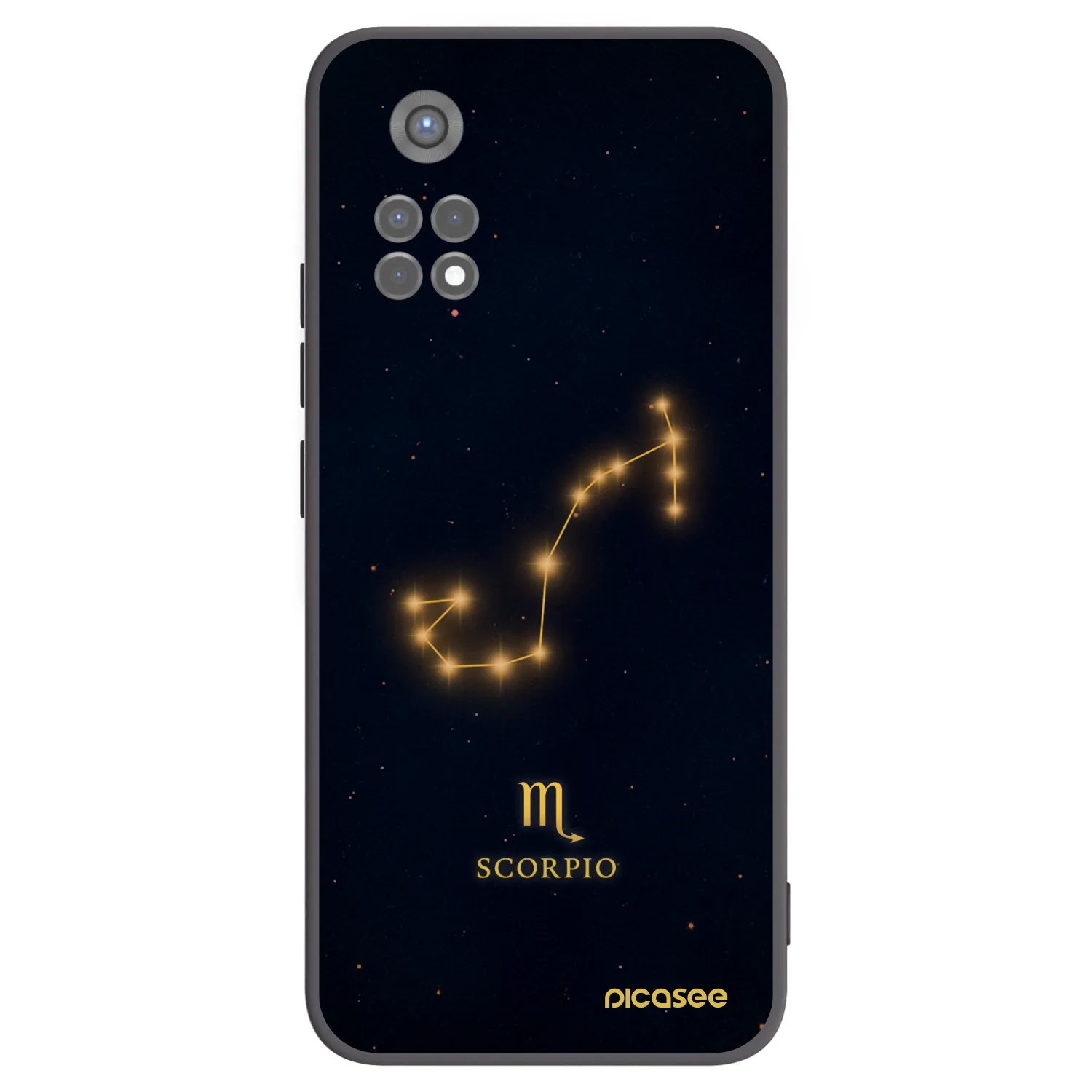 Picasee silikonowe czarne etui na Xiaomi Redmi Note 11S 5G - SCORPIO