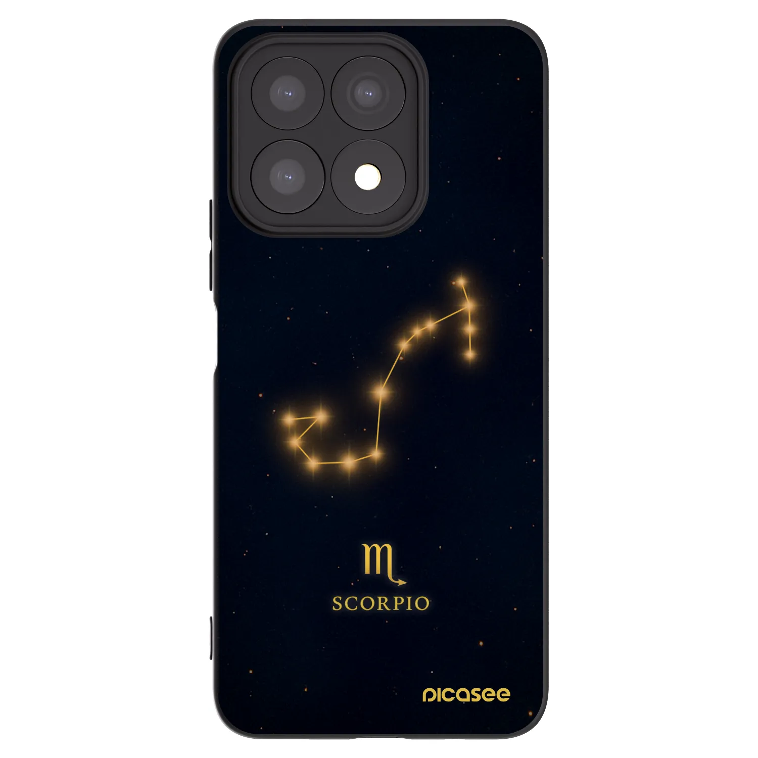 Picasee silikonowe czarne etui na Honor X8a - SCORPIO