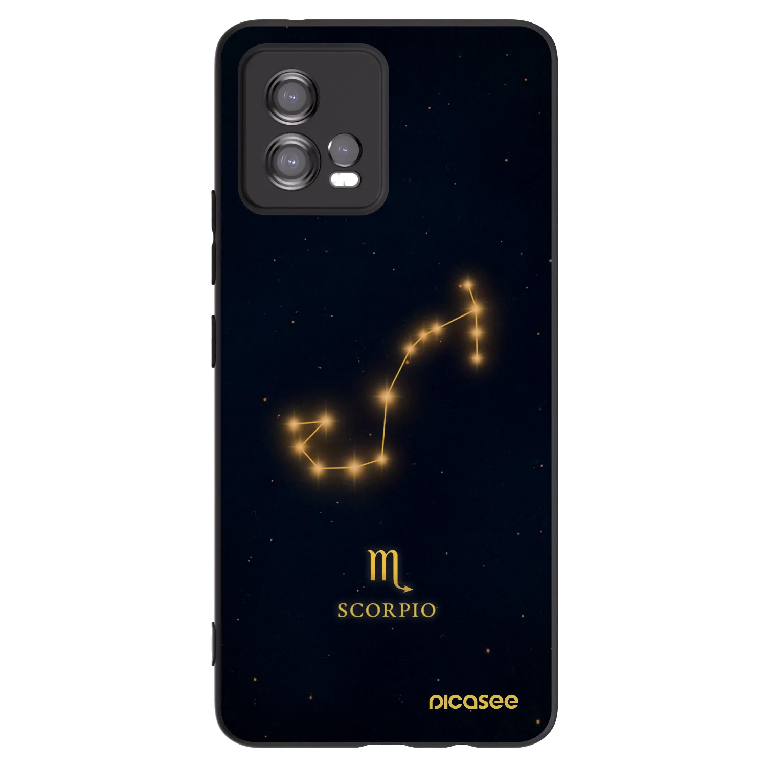Picasee silikonowe czarne etui na Motorola Moto G72 - SCORPIO