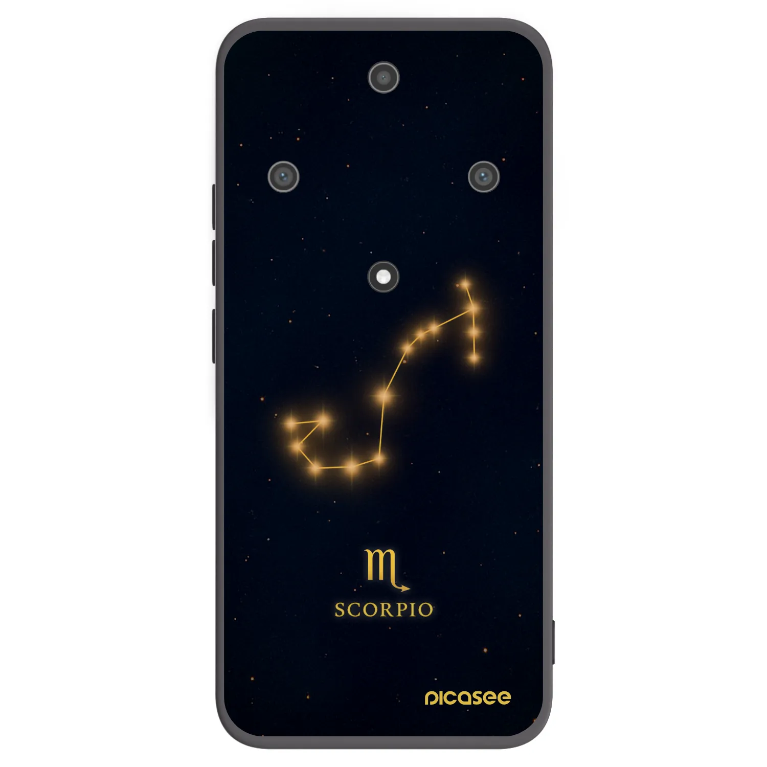Picasee silikonowe czarne etui na Honor Magic5 Lite 5G - SCORPIO