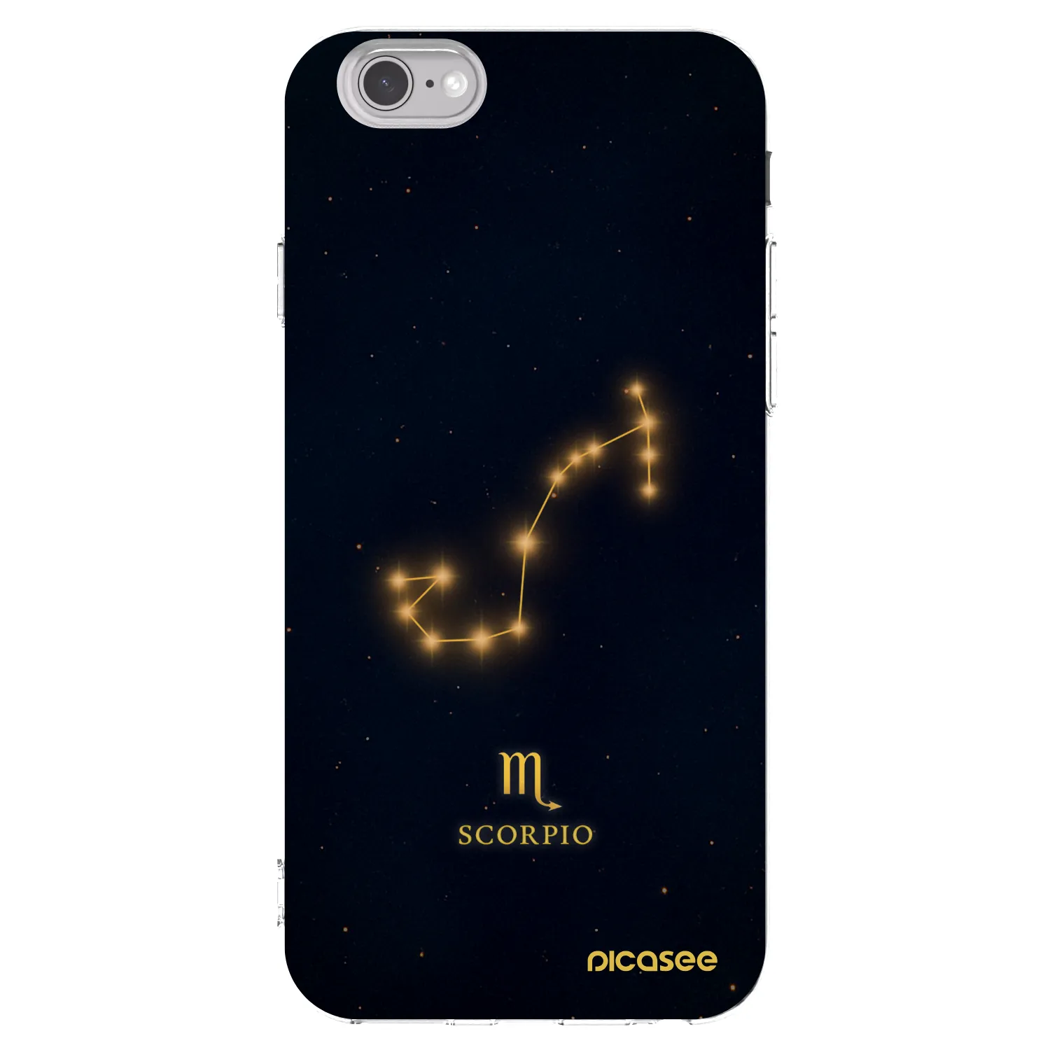 Picasee silikonowe przeźroczyste etui na Apple iPhone 6/6S - SCORPIO