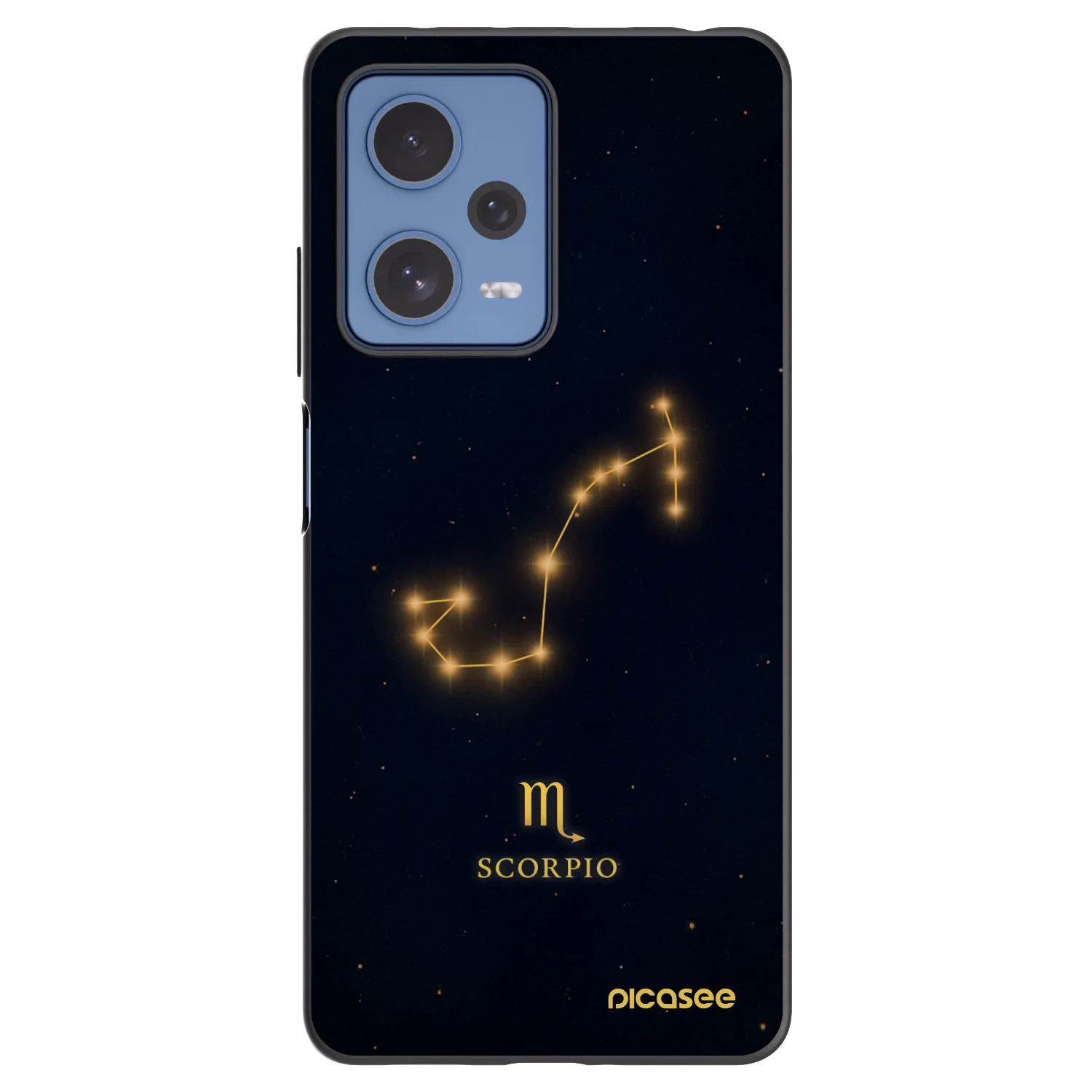 Picasee silikonowe czarne etui na Xiaomi Redmi Note 12 Pro 5G - SCORPIO