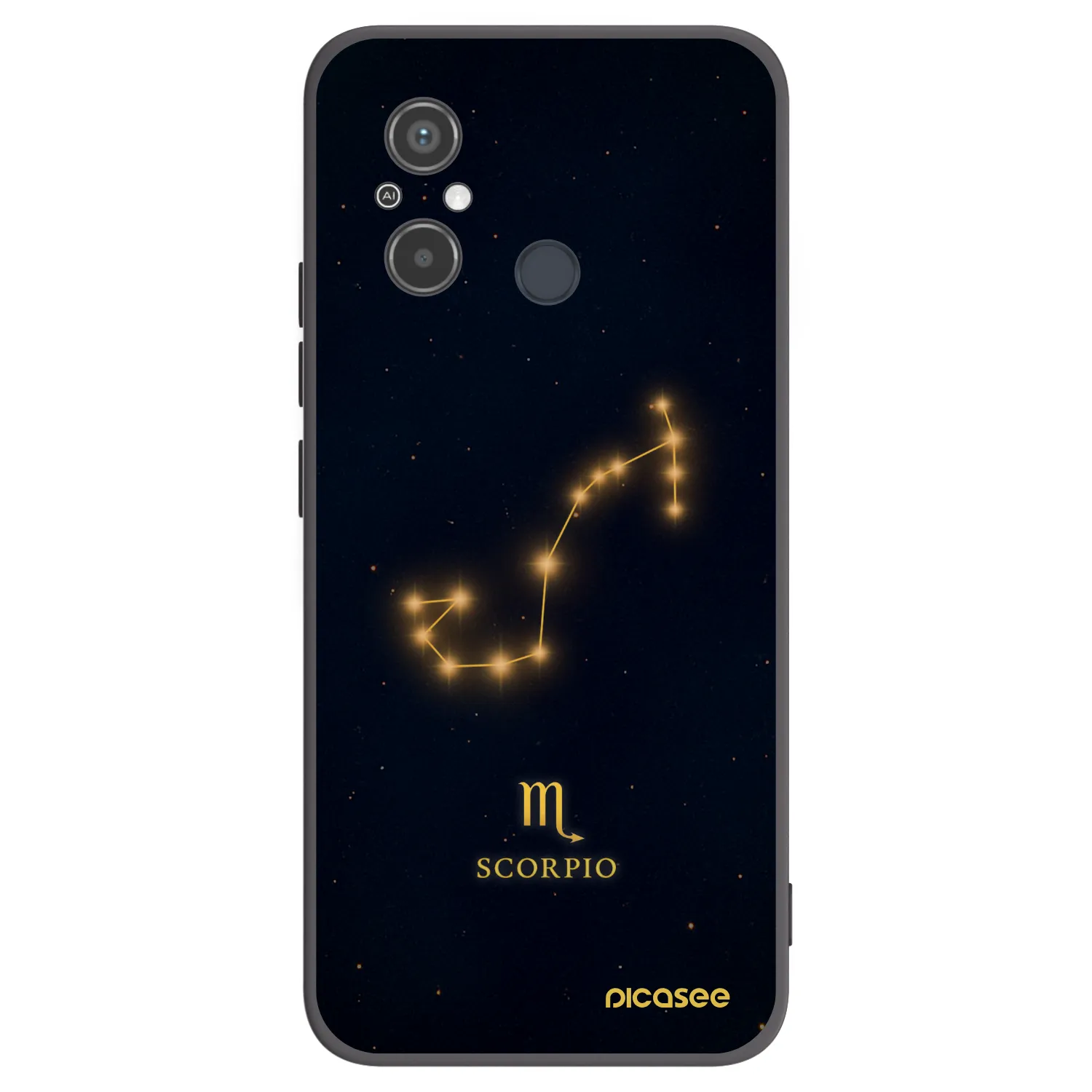 Picasee silikonowe czarne etui na Xiaomi Redmi 12C - SCORPIO