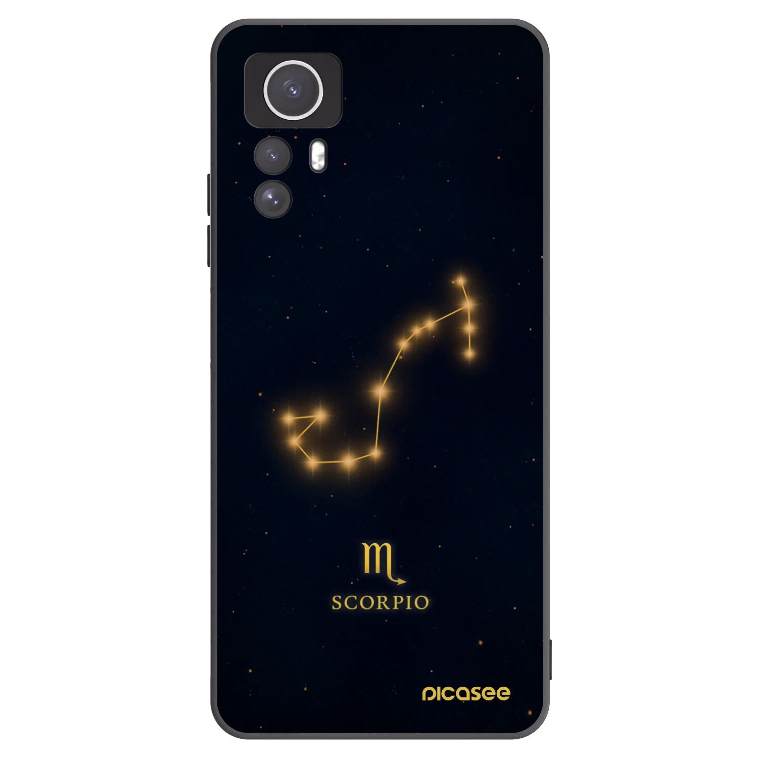 Picasee silikonowe czarne etui na Xiaomi Redmi Note 12S - SCORPIO
