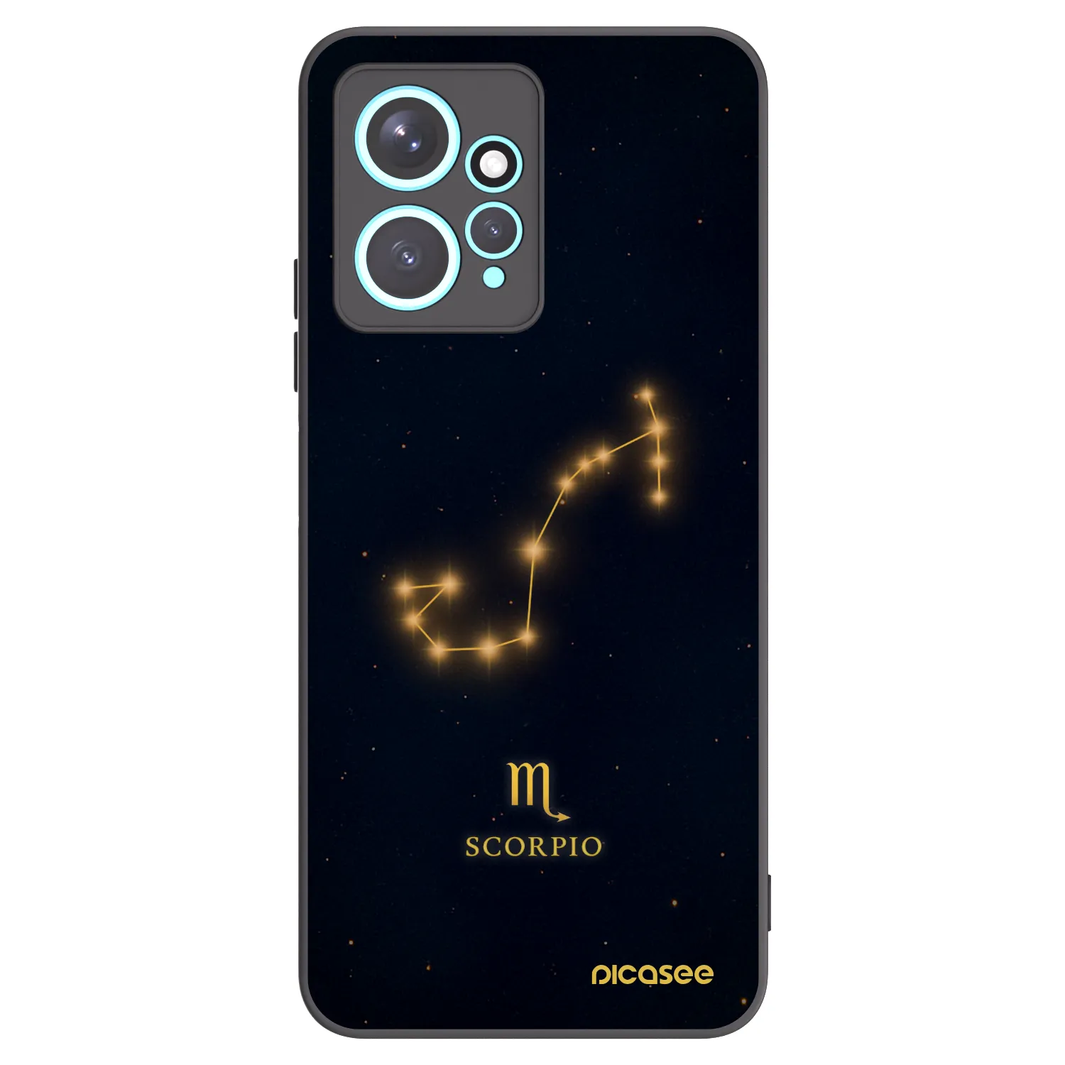 Picasee silikonowe czarne etui na Xiaomi Redmi Note 12 4G - SCORPIO