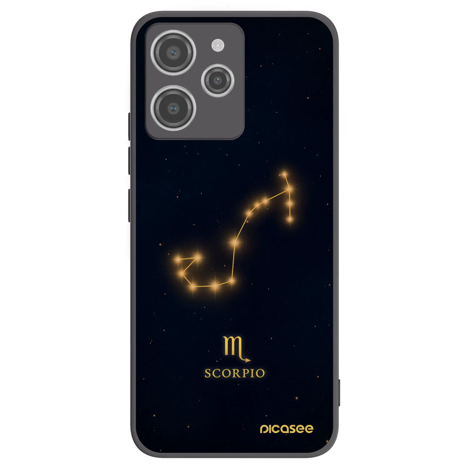 Picasee silikonowe czarne etui na Xiaomi Redmi 12 4G - SCORPIO