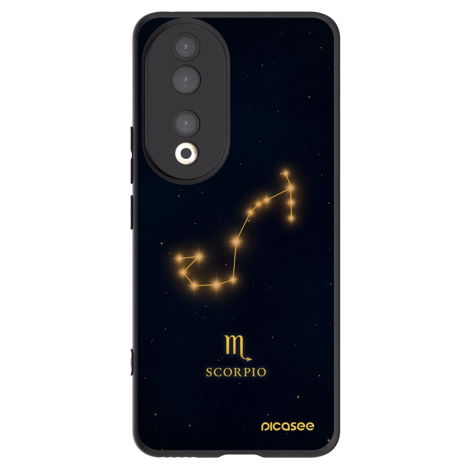 Picasee silikonowe czarne etui na Honor 90 5G - SCORPIO