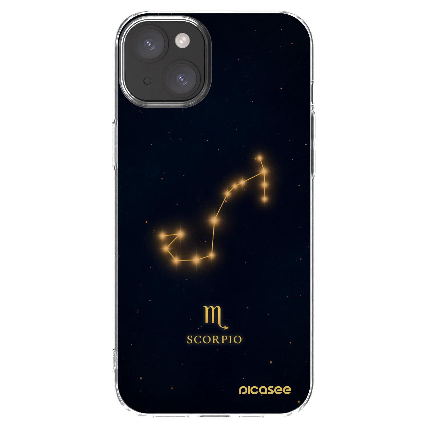 Picasee silikonowe przeźroczyste etui na Apple iPhone 15 Plus - SCORPIO