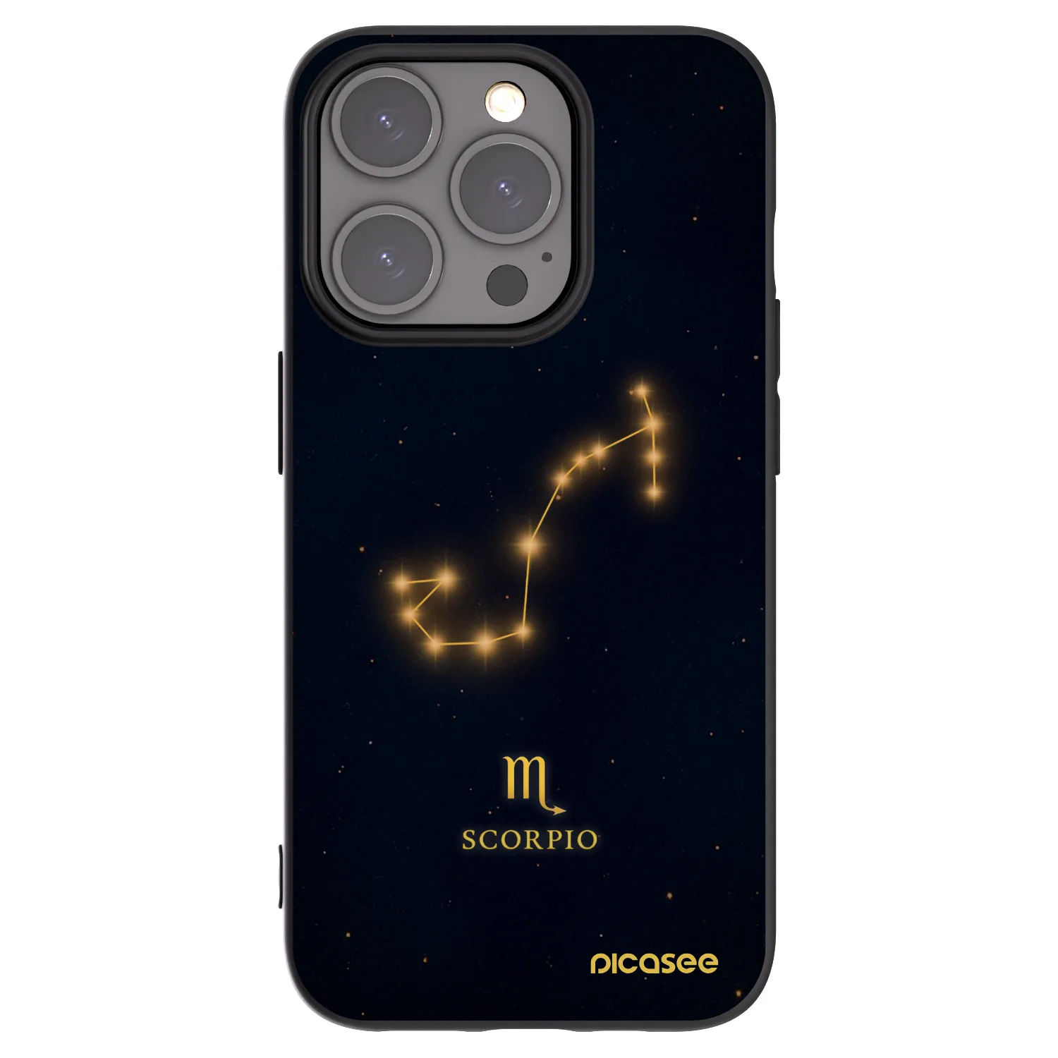 Picasee silikonowe czarne etui na Apple iPhone 15 Pro - SCORPIO