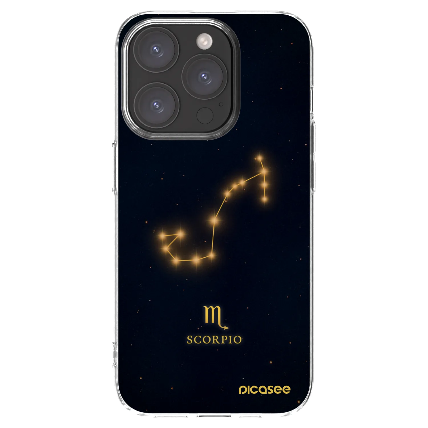 Picasee silikonowe przeźroczyste etui na Apple iPhone 15 Pro - SCORPIO