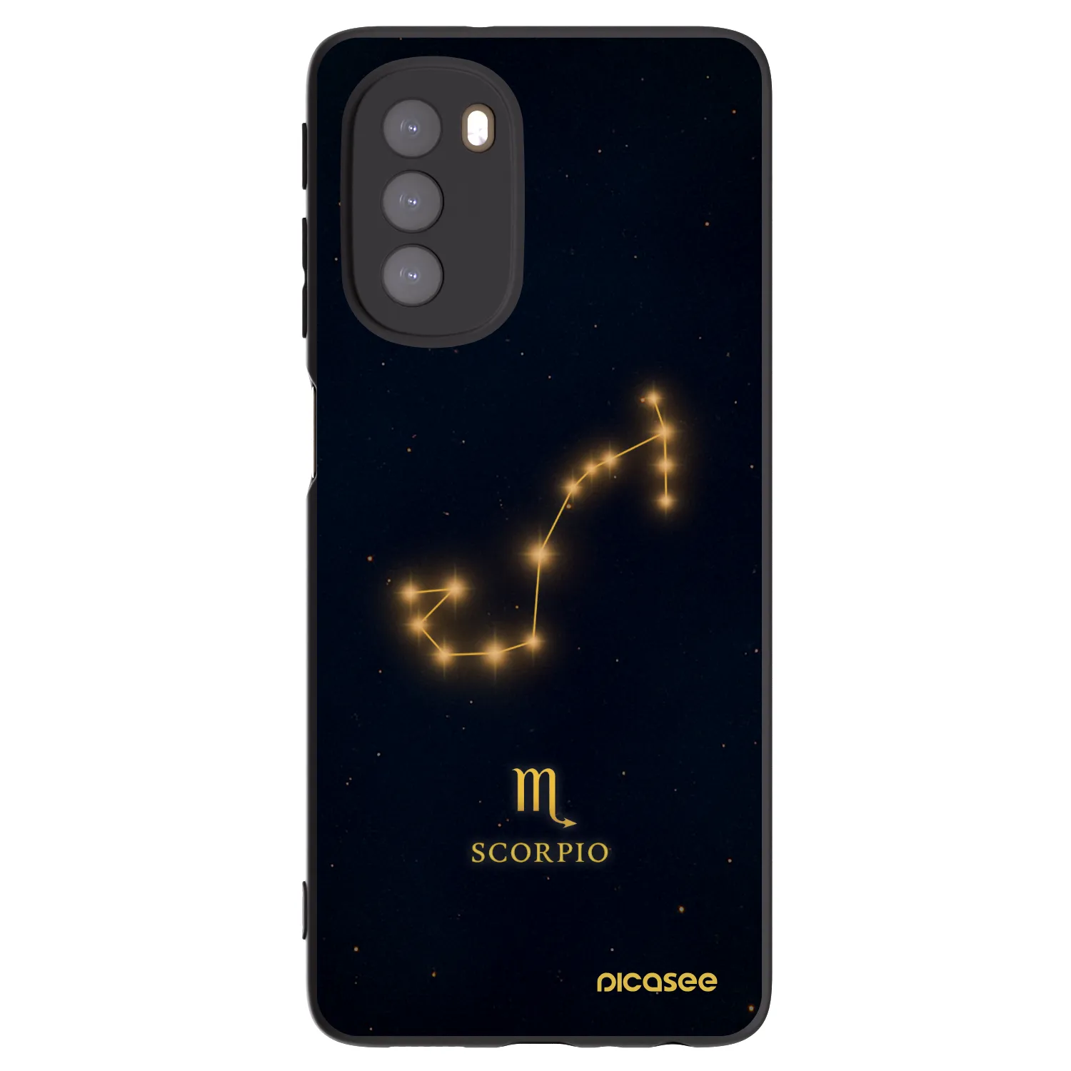 Picasee silikonowe czarne etui na Motorola Moto G51 - SCORPIO