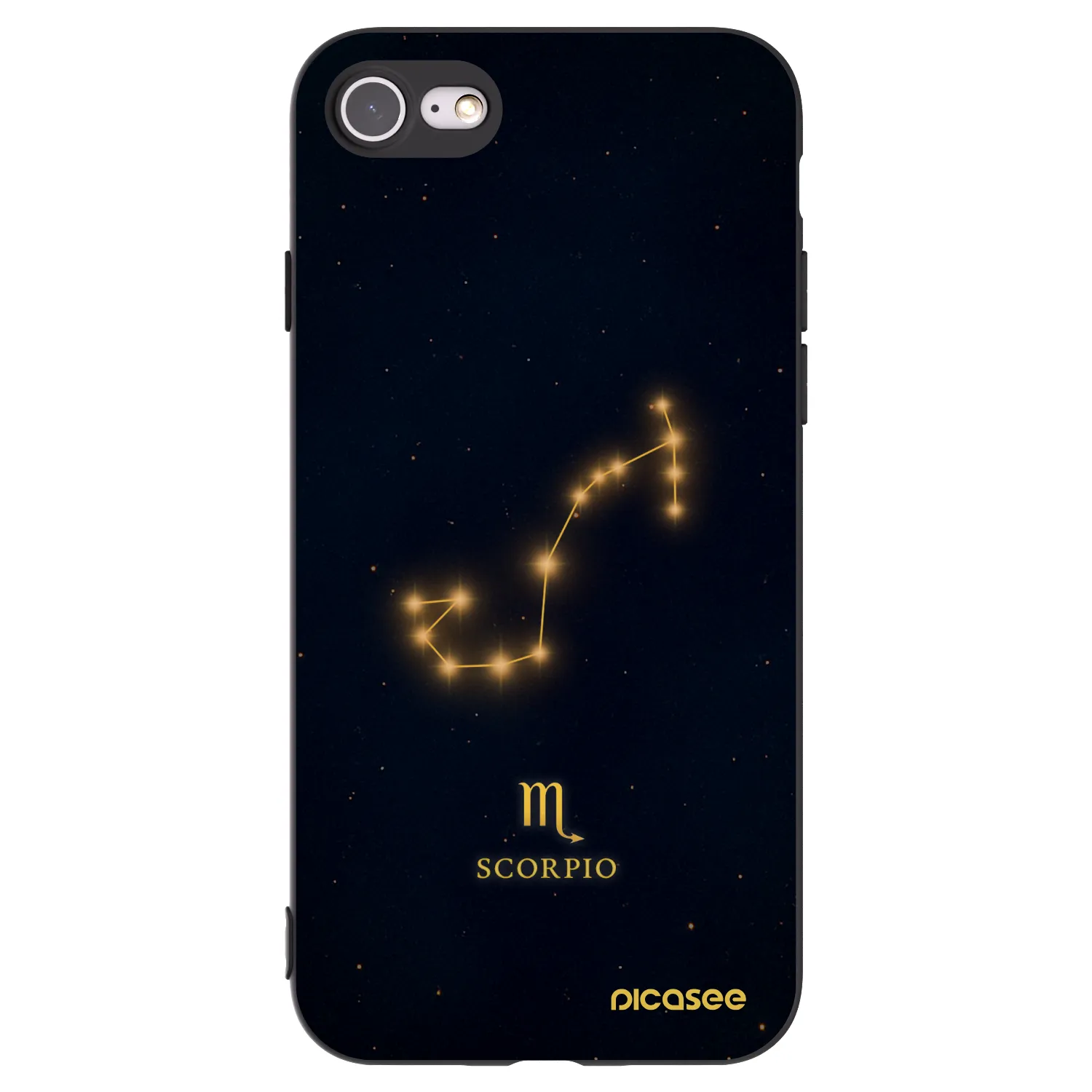 Picasee silikonowe czarne etui na Apple iPhone 7 - SCORPIO