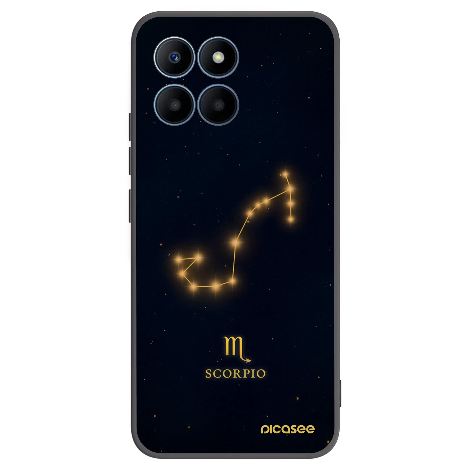 Picasee silikonowe czarne etui na Honor 70 Lite - SCORPIO