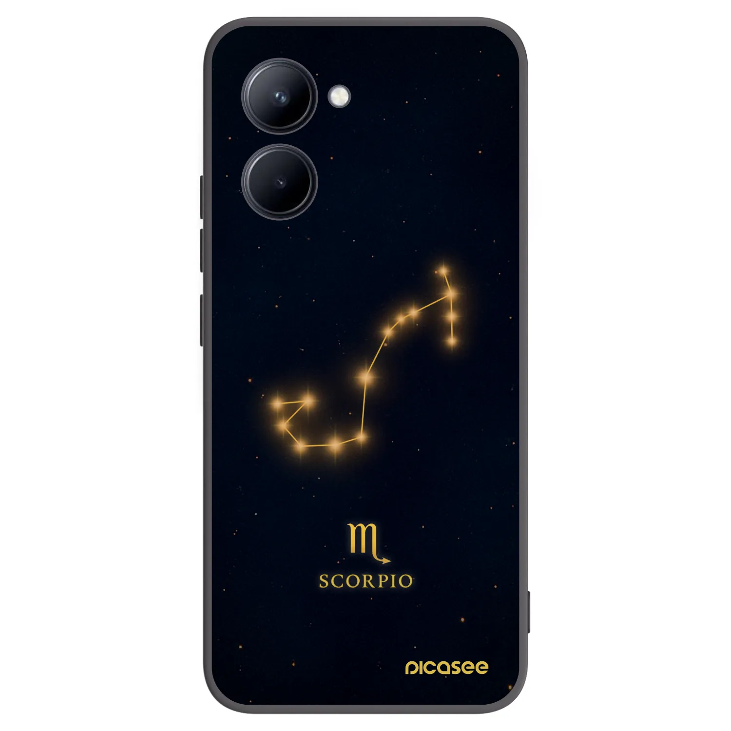Picasee silikonowe czarne etui na Realme C33 (2023) - SCORPIO
