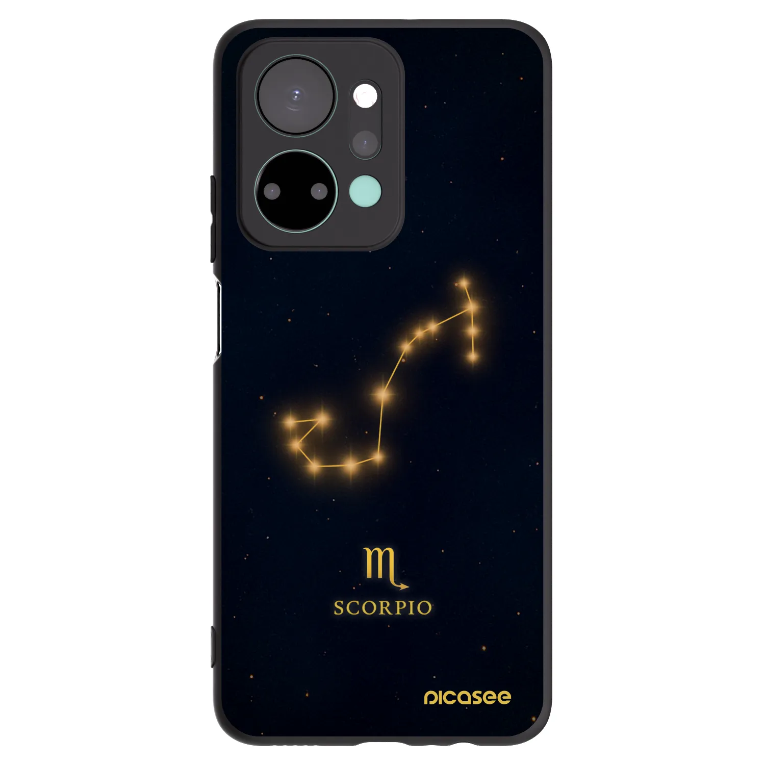 Picasee silikonowe czarne etui na Honor X7a - SCORPIO