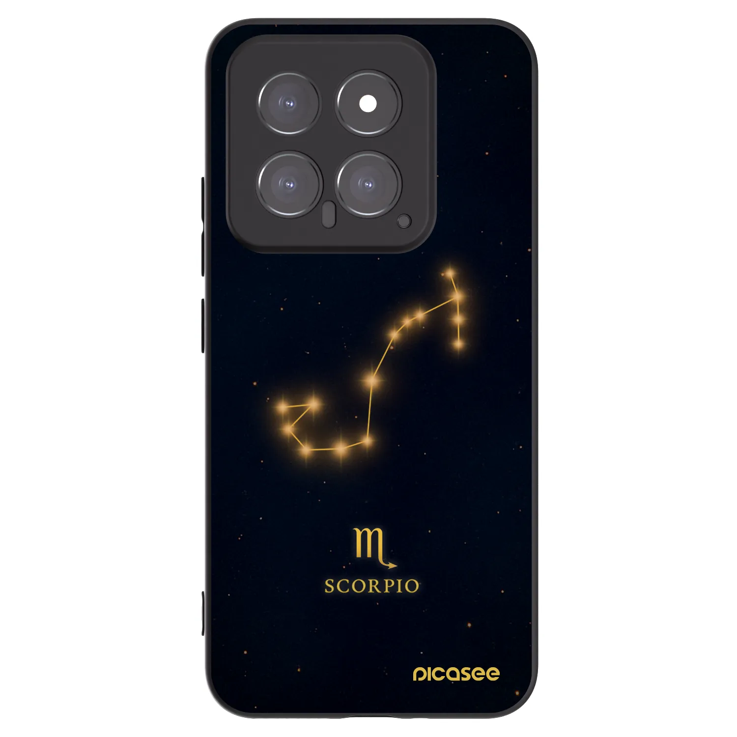 Picasee silikonowe czarne etui na Xiaomi 14 - SCORPIO