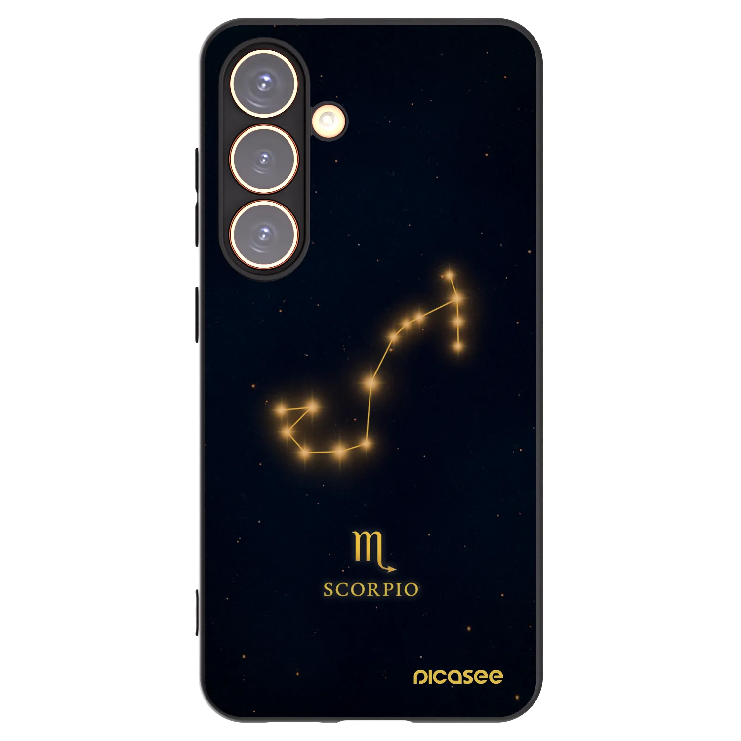 Picasee silikonowe czarne etui na Samsung Galaxy S24 S921B 5G - SCORPIO