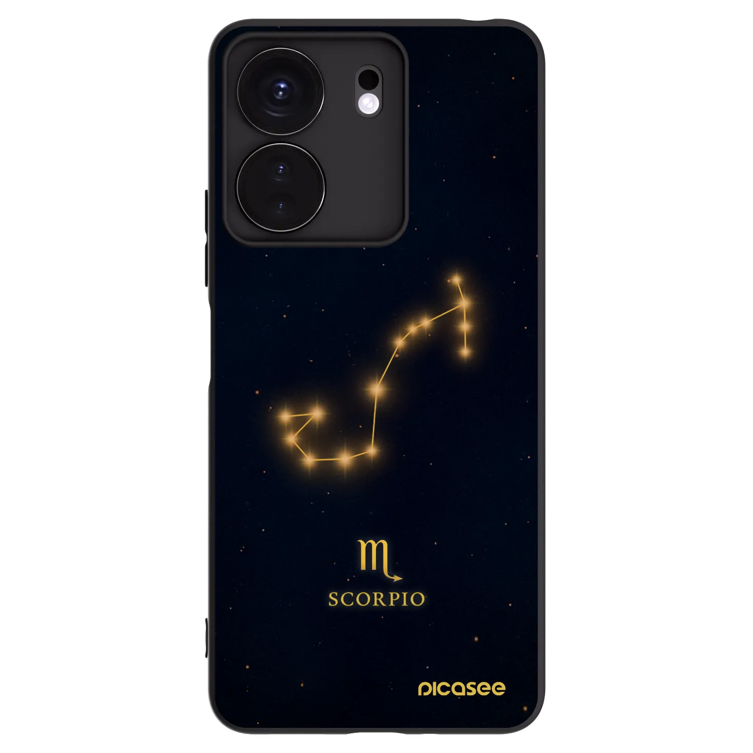 Picasee silikonowe czarne etui na Xiaomi Redmi 13C 4G - SCORPIO